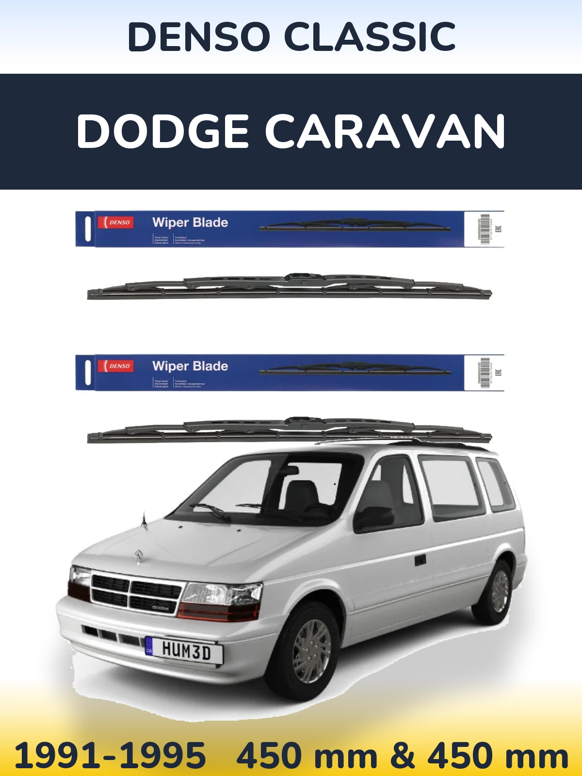 Torkarblad Denso Classic för Dodge Caravan