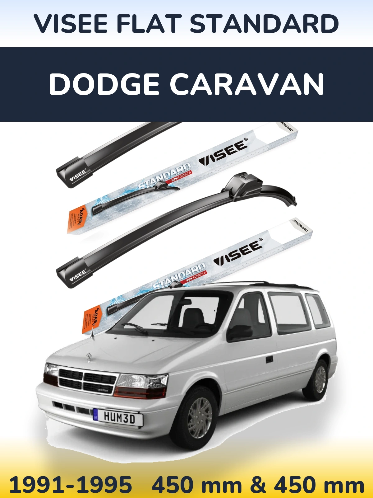 Torkarblad VISEE FLAT STANDARD för Dodge Caravan