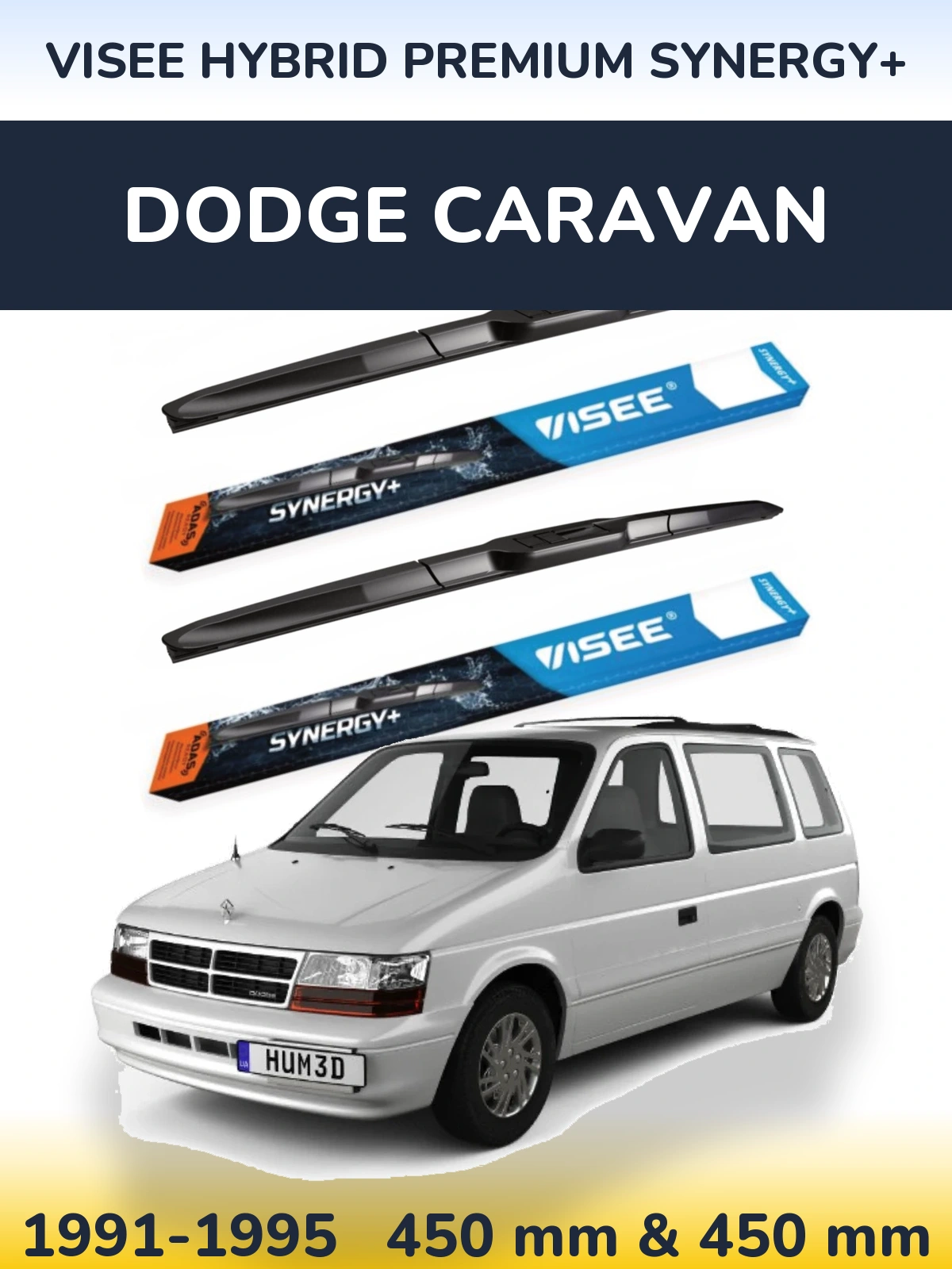 Torkarblad VISEE HYBRID PREMIUM SYNERGY+ för Dodge Caravan