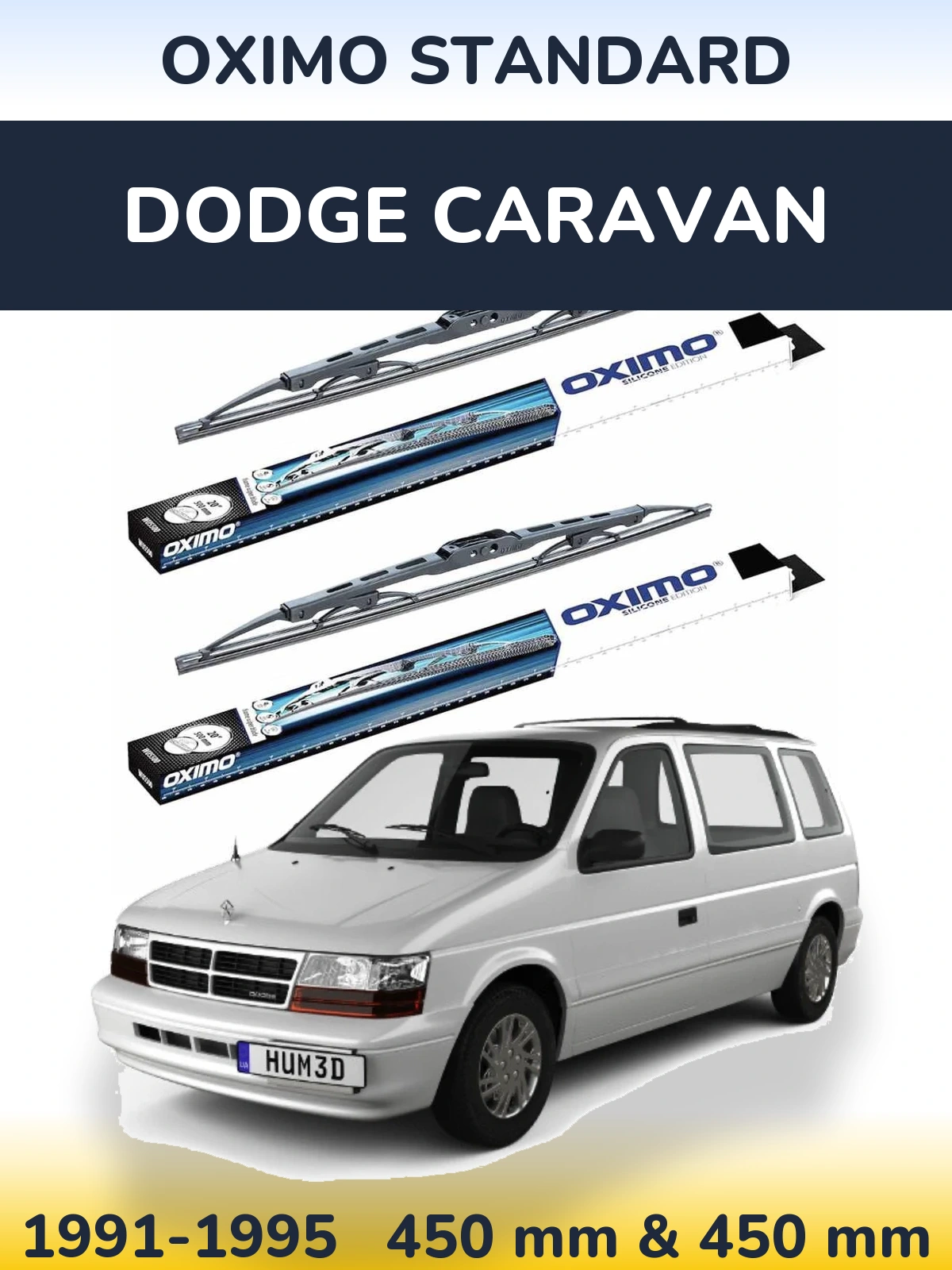 Torkarblad Oximo Standard för Dodge Caravan