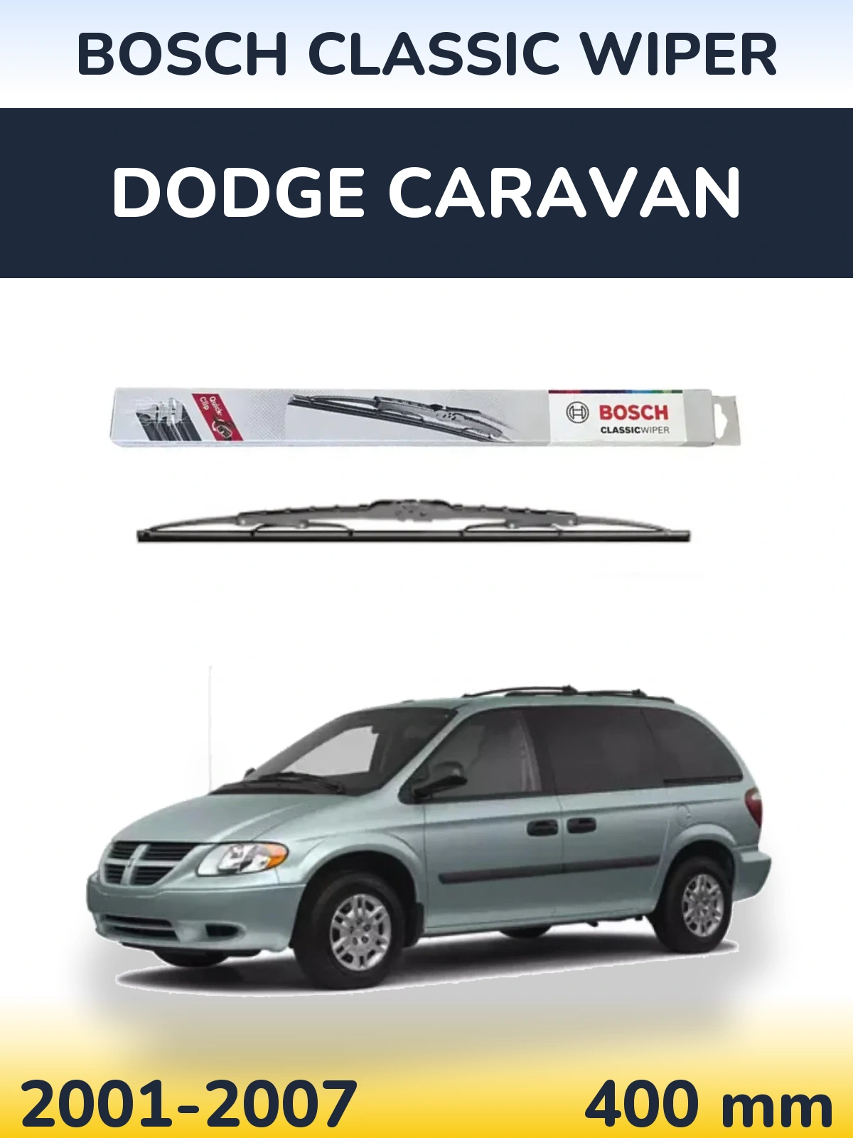 Torkarblad BOSCH Classic Wiper för Dodge Caravan