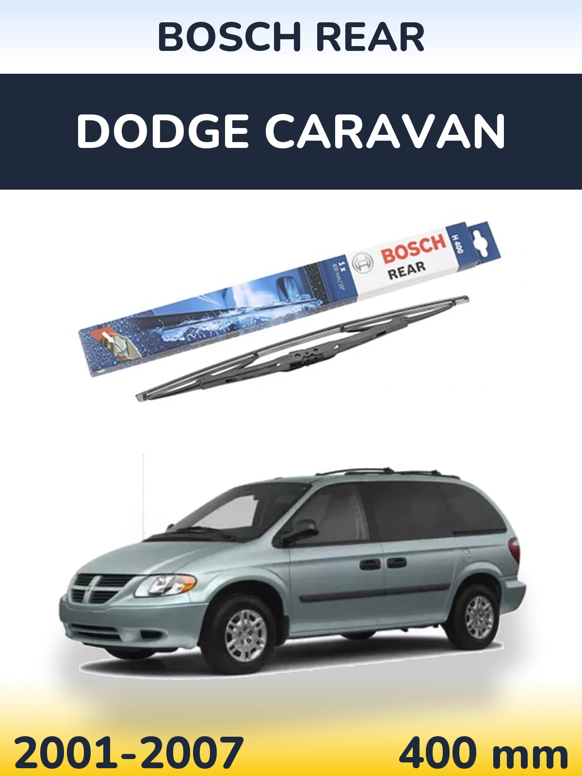Rear wiper blade BOSCH Rear 400 mm for Dodge Caravan 2001-2007