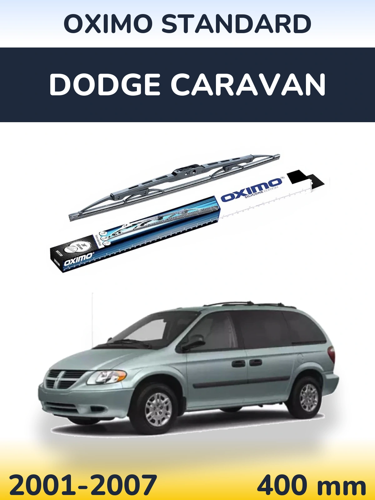 Rear wiper blade Oximo Standard 400 mm for Dodge Caravan 2001-2007