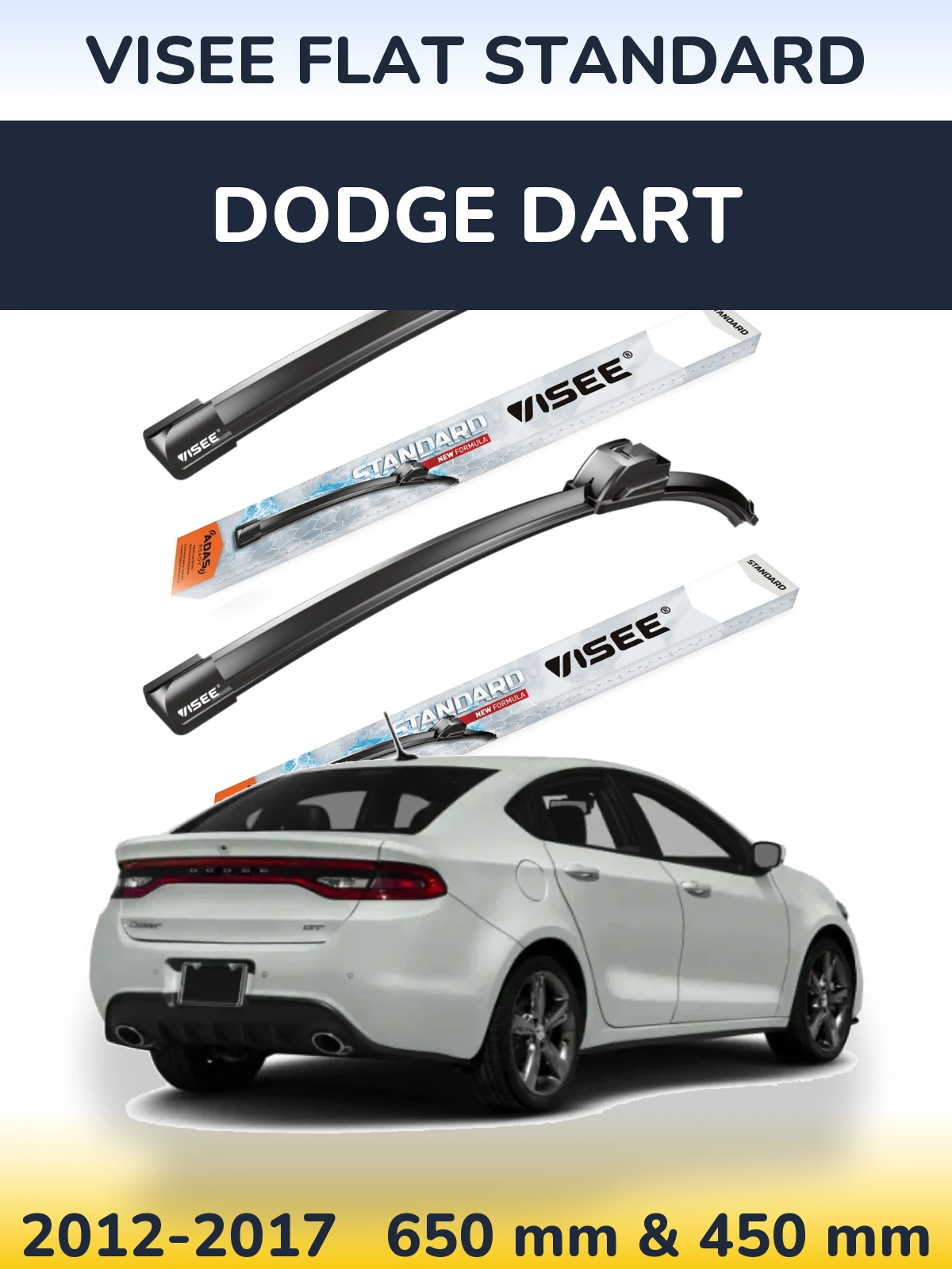 Torkarblad VISEE FLAT STANDARD för Dodge Dart
