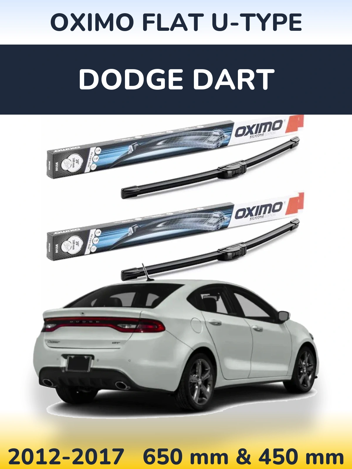 Torkarblad Oximo Flat U-type för Dodge Dart