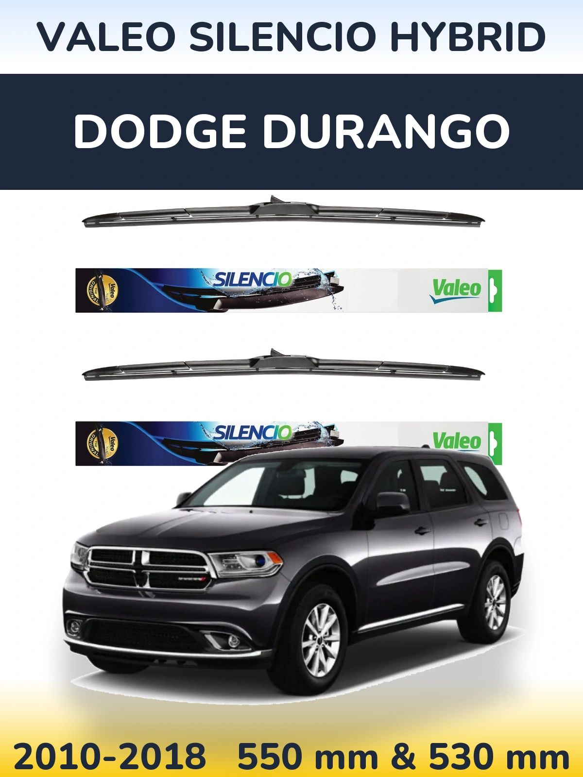 Torkarblad Valeo Silencio Hybrid för Dodge Durango