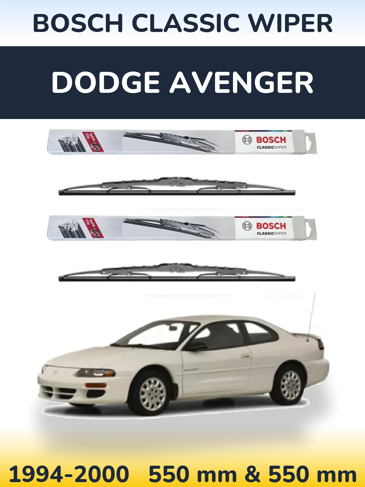 Torkarblad BOSCH Classic Wiper för Dodge Avenger