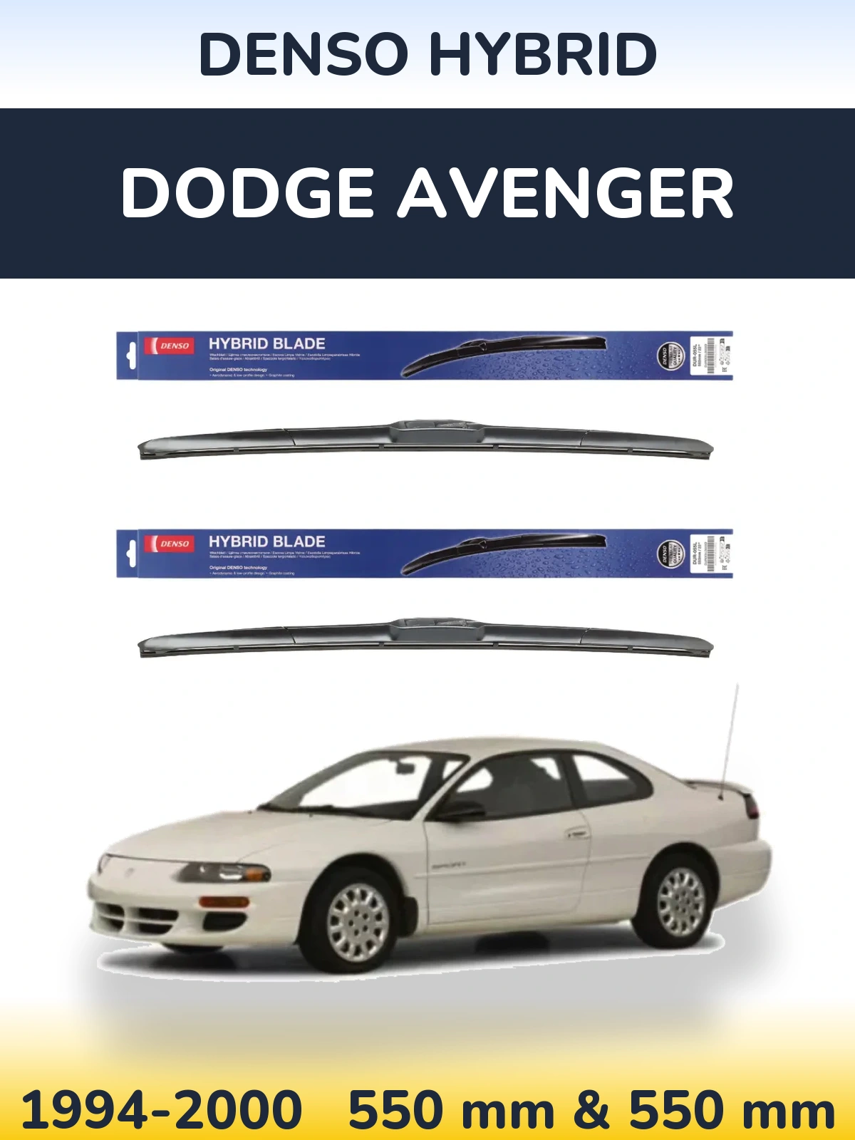Torkarblad Denso Hybrid för Dodge Avenger