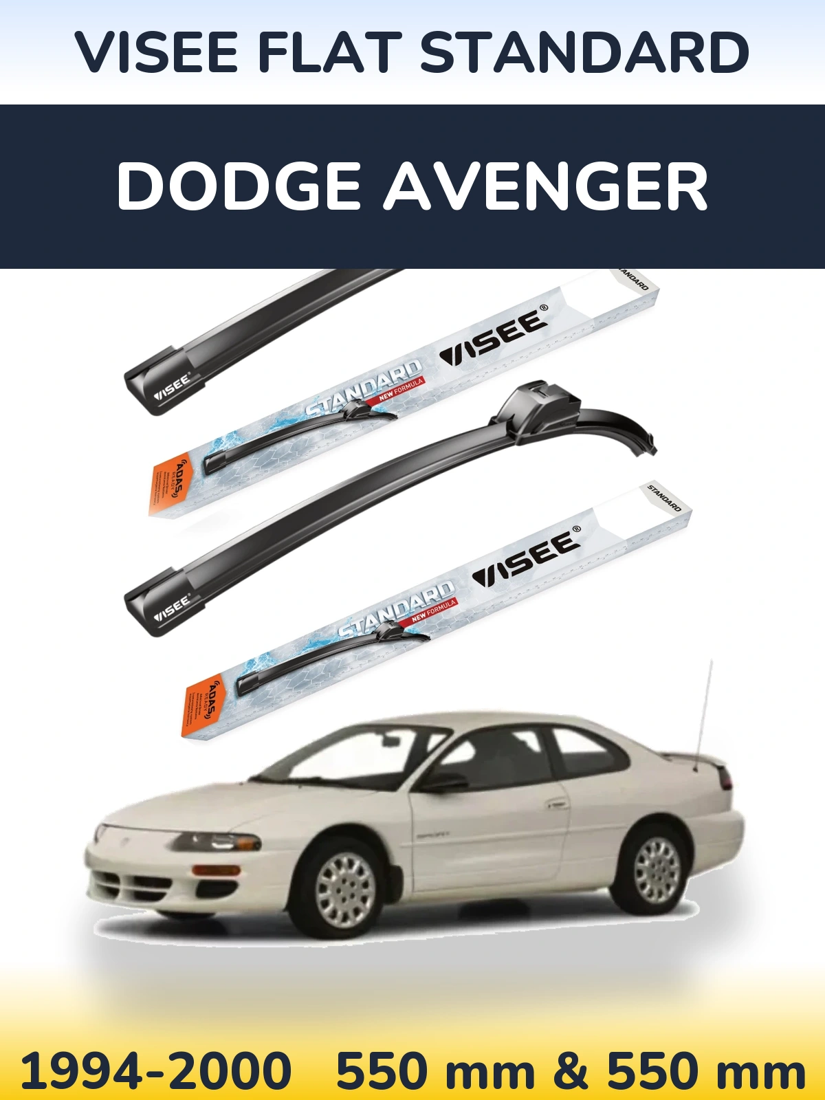 Torkarblad VISEE FLAT STANDARD för Dodge Avenger