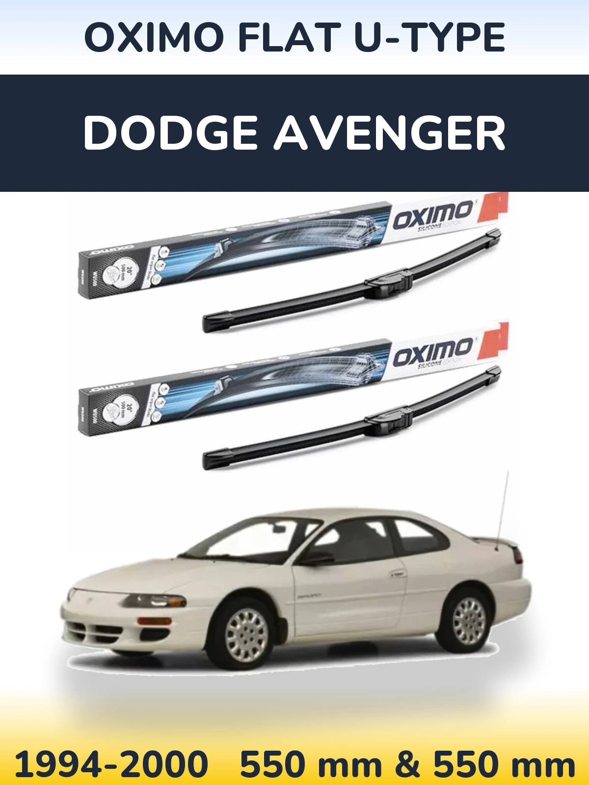 Torkarblad Oximo Flat U-type för Dodge Avenger