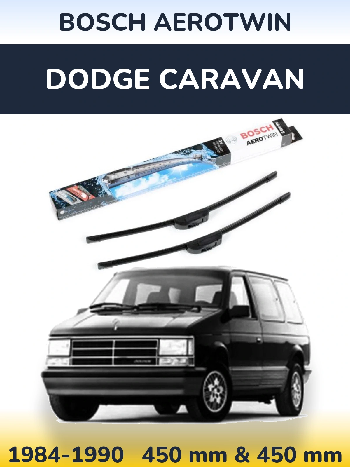 Torkarblad BOSCH AeroTwin för Dodge Caravan