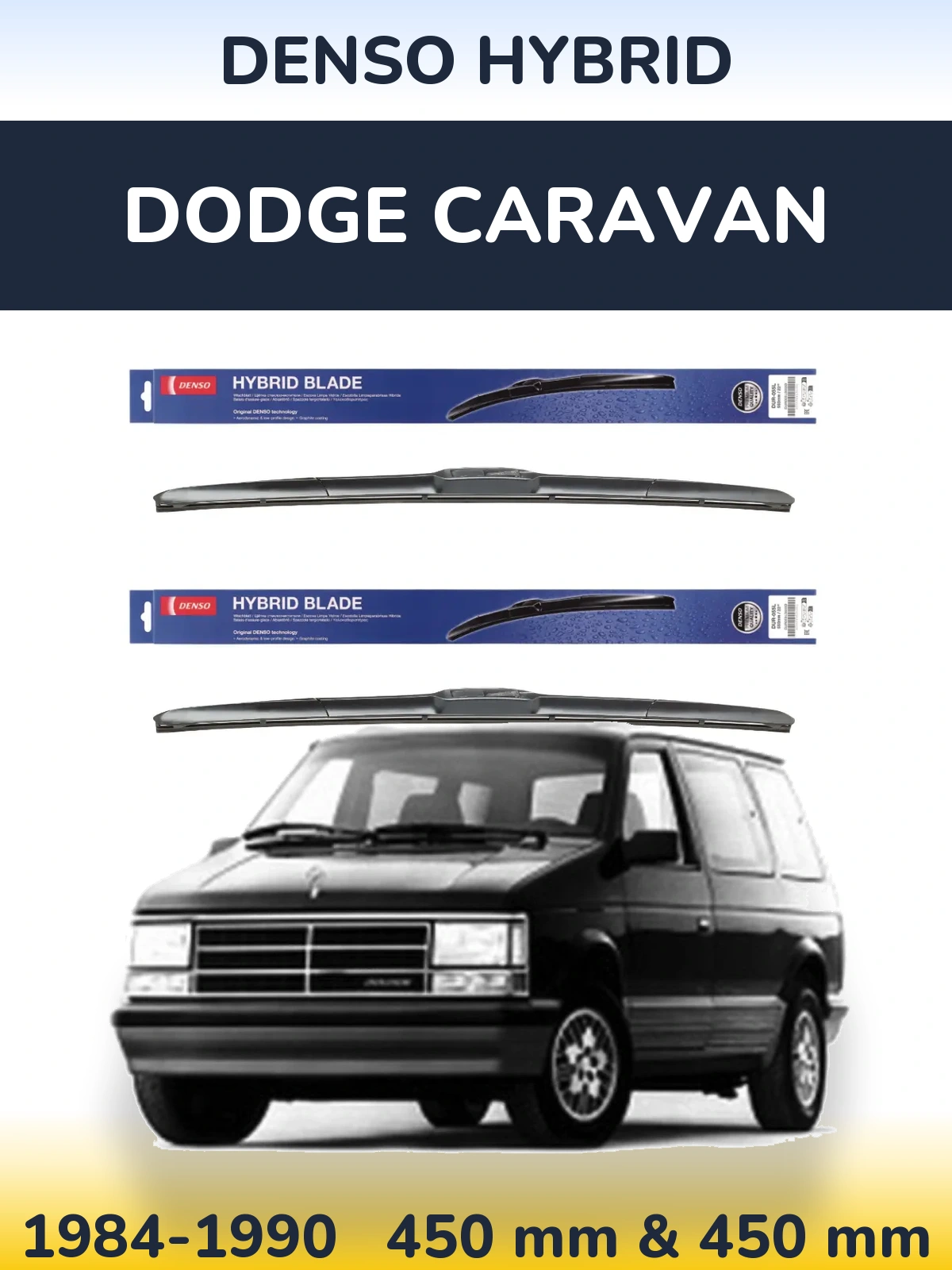 Torkarblad Denso Hybrid för Dodge Caravan