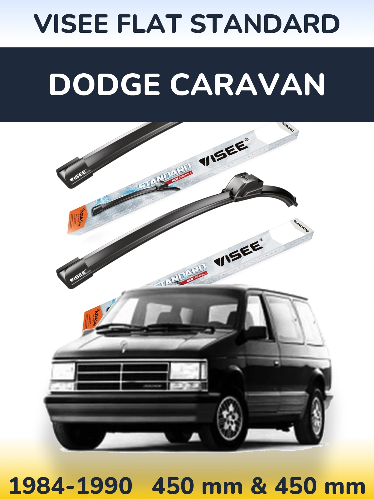 Torkarblad VISEE FLAT STANDARD för Dodge Caravan