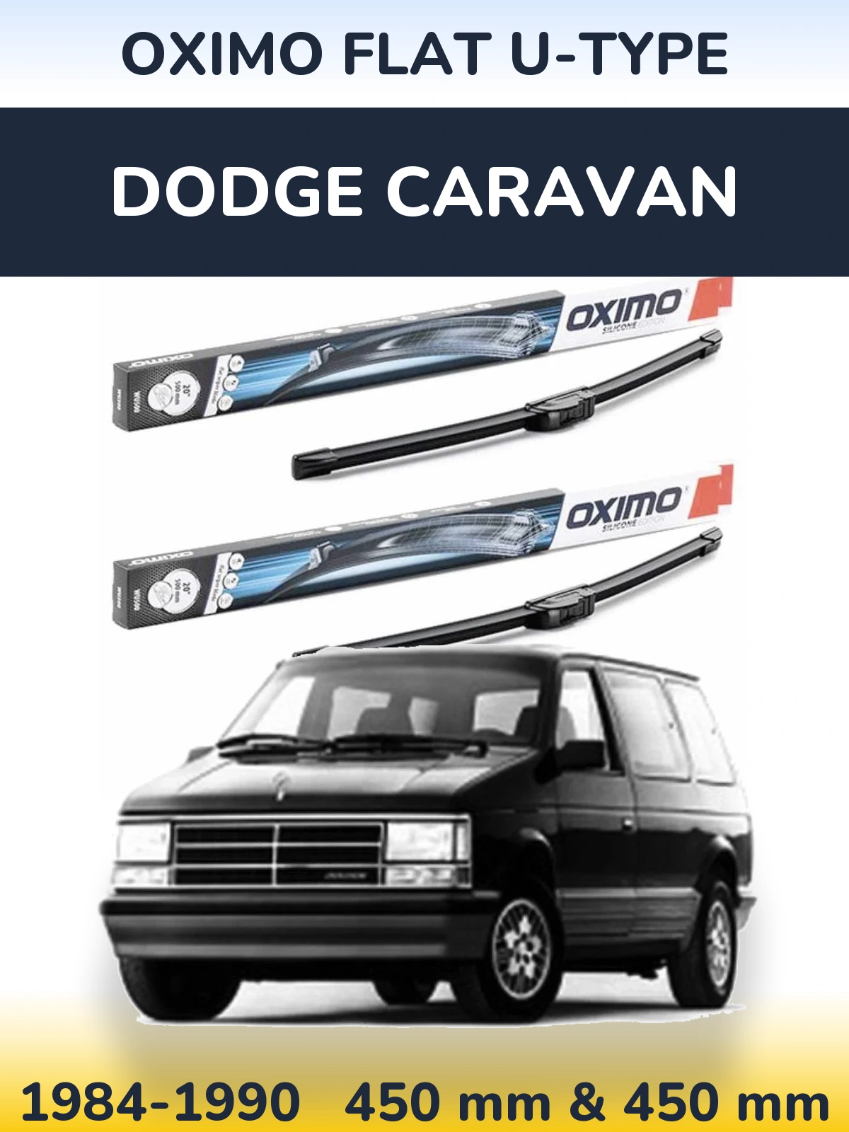 Torkarblad Oximo Flat U-type för Dodge Caravan