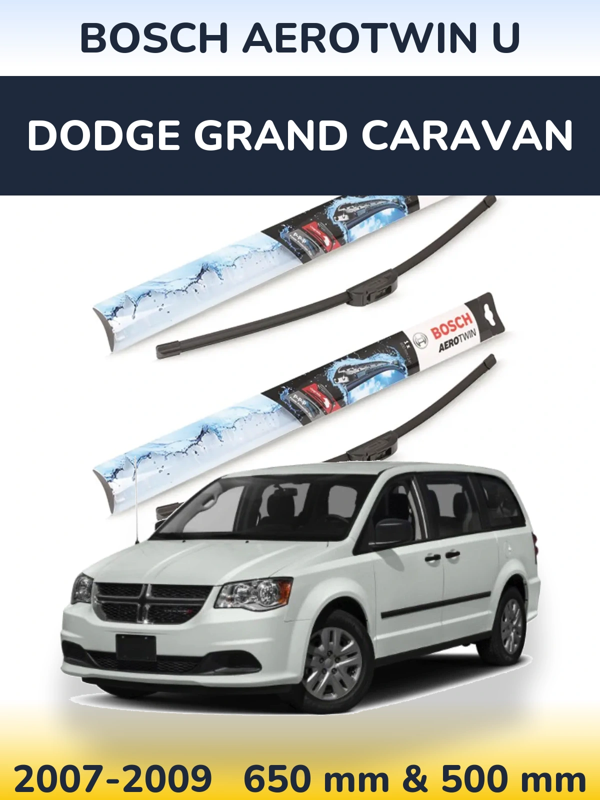 Torkarblad BOSCH AeroTwin U för Dodge Grand Caravan