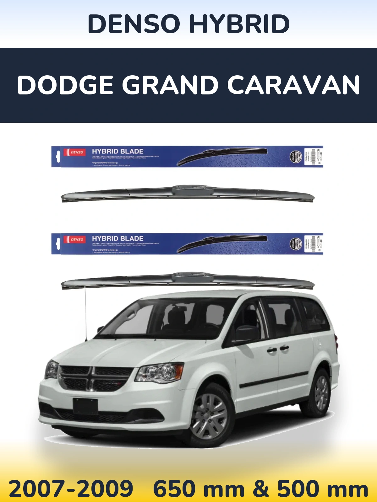 Torkarblad Denso Hybrid för Dodge Grand Caravan