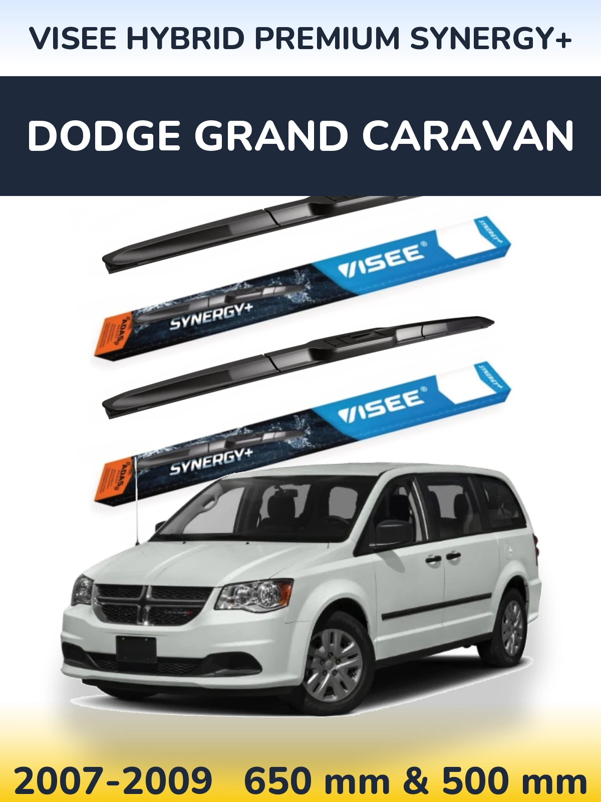 Torkarblad VISEE HYBRID PREMIUM SYNERGY+ för Dodge Grand Caravan