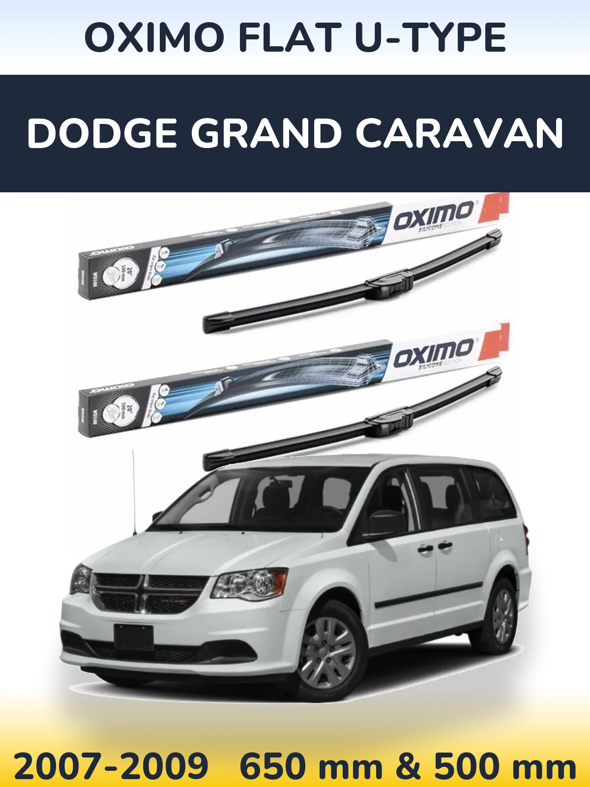 Torkarblad Oximo Flat U-type för Dodge Grand Caravan