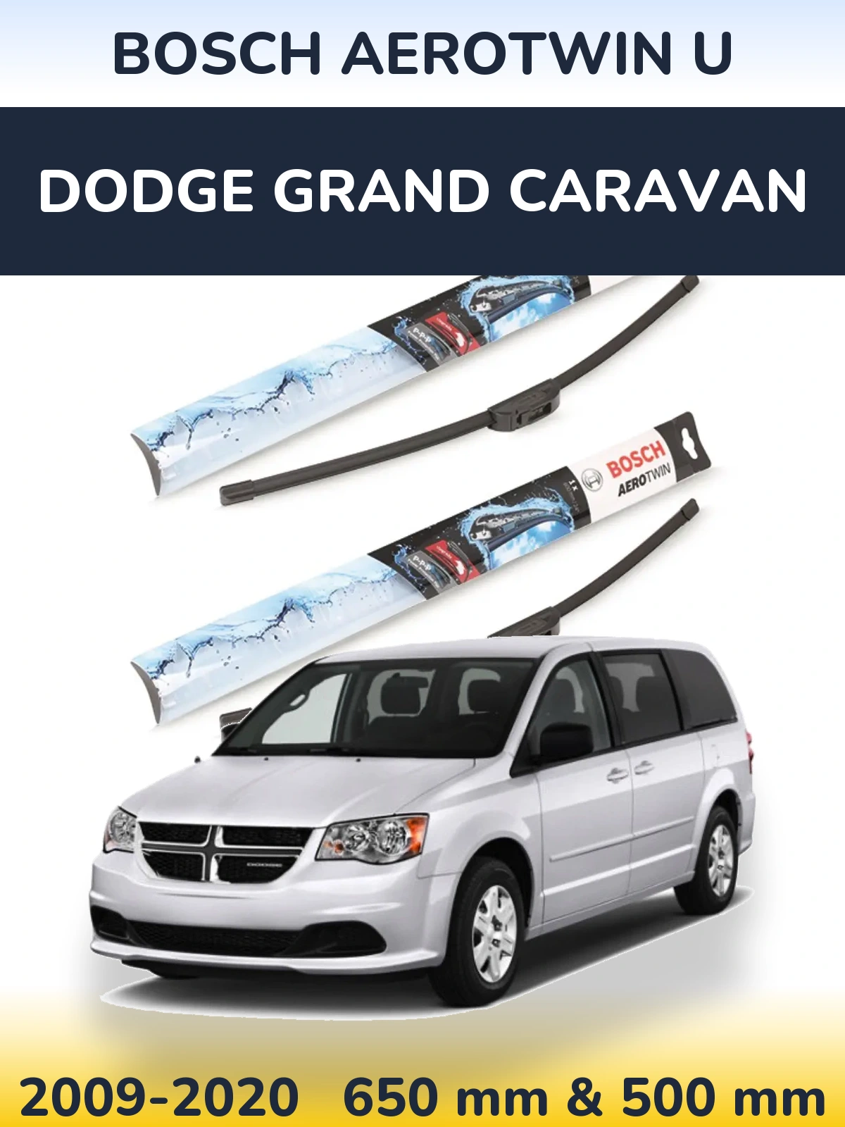 Torkarblad BOSCH AeroTwin U för Dodge Grand Caravan