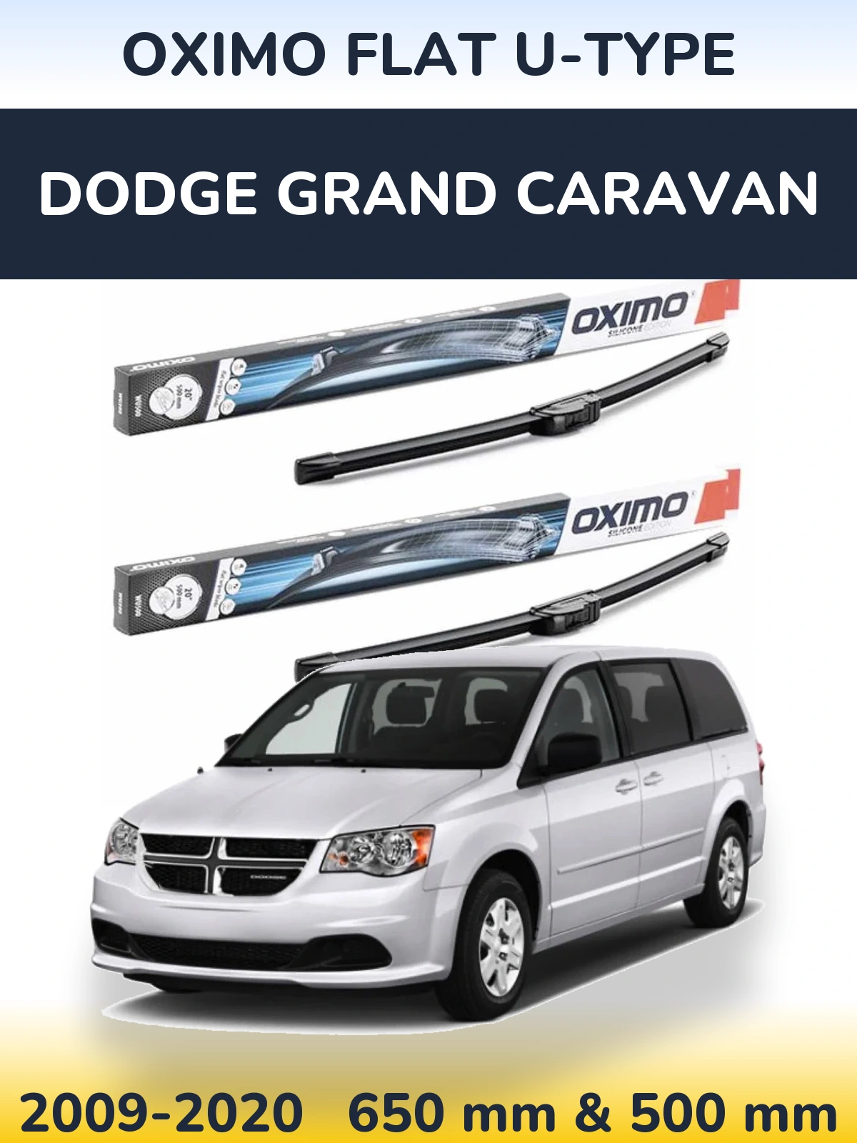 Torkarblad Oximo Flat U-type för Dodge Grand Caravan