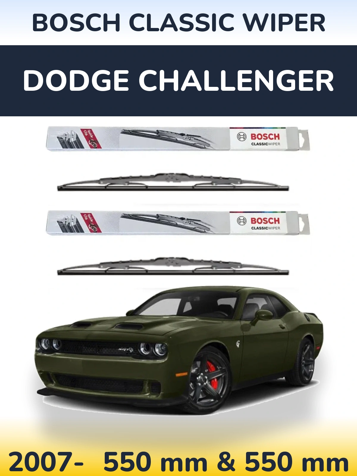 Torkarblad BOSCH Classic Wiper för Dodge Challenger