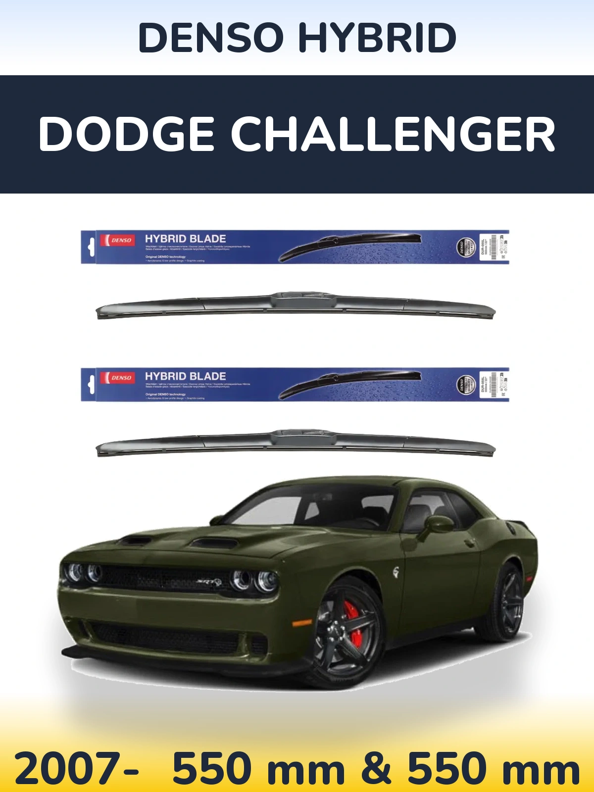 Torkarblad Denso Hybrid för Dodge Challenger