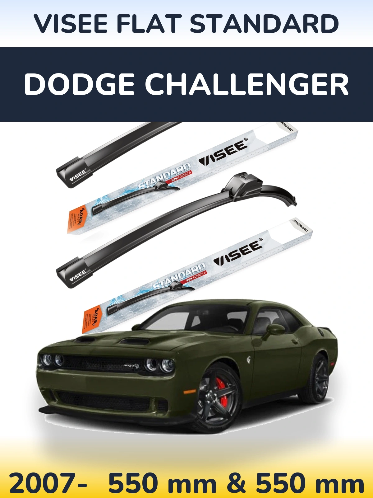 Torkarblad VISEE FLAT STANDARD för Dodge Challenger