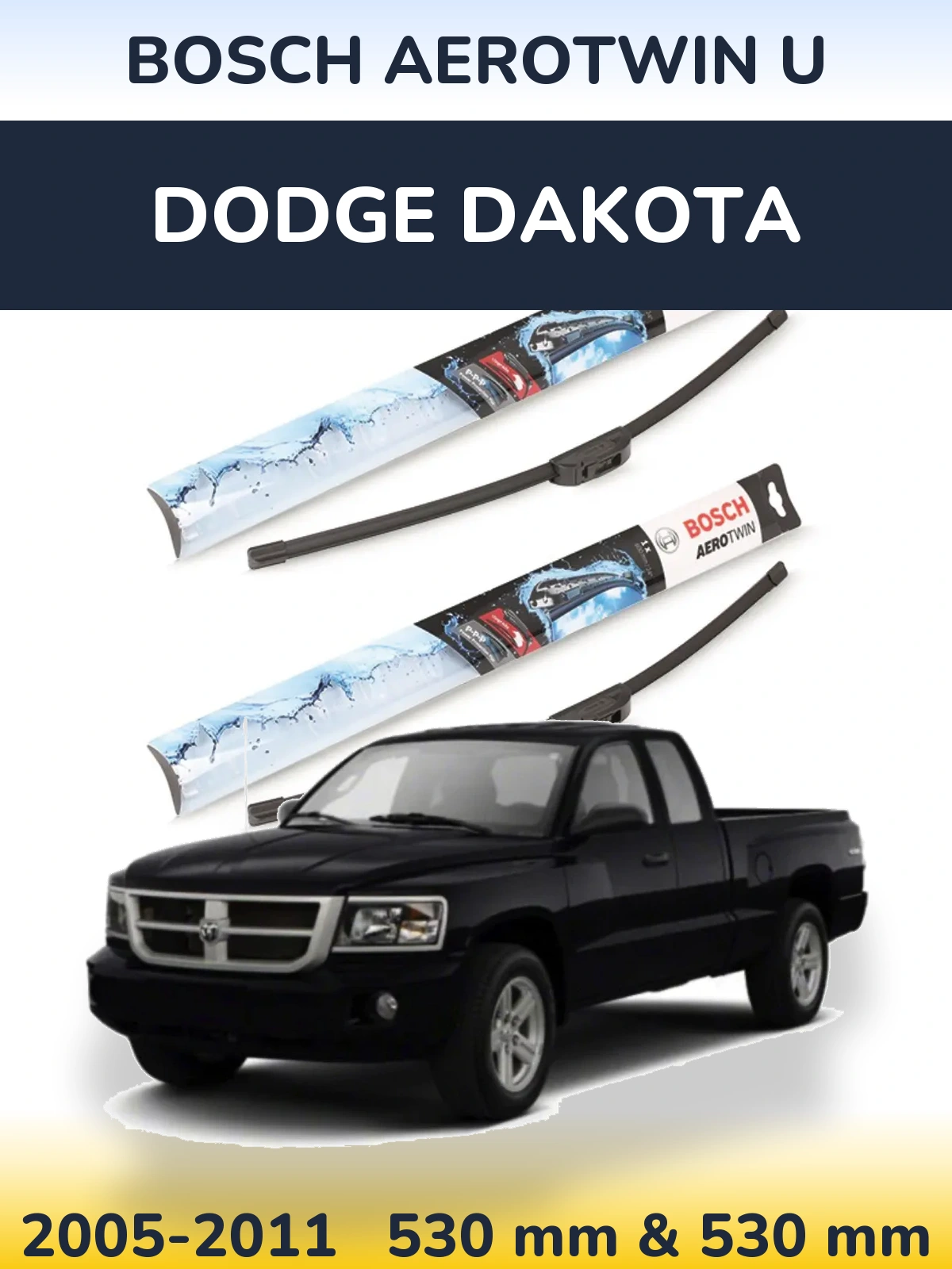 Torkarblad BOSCH AeroTwin U för Dodge Dakota
