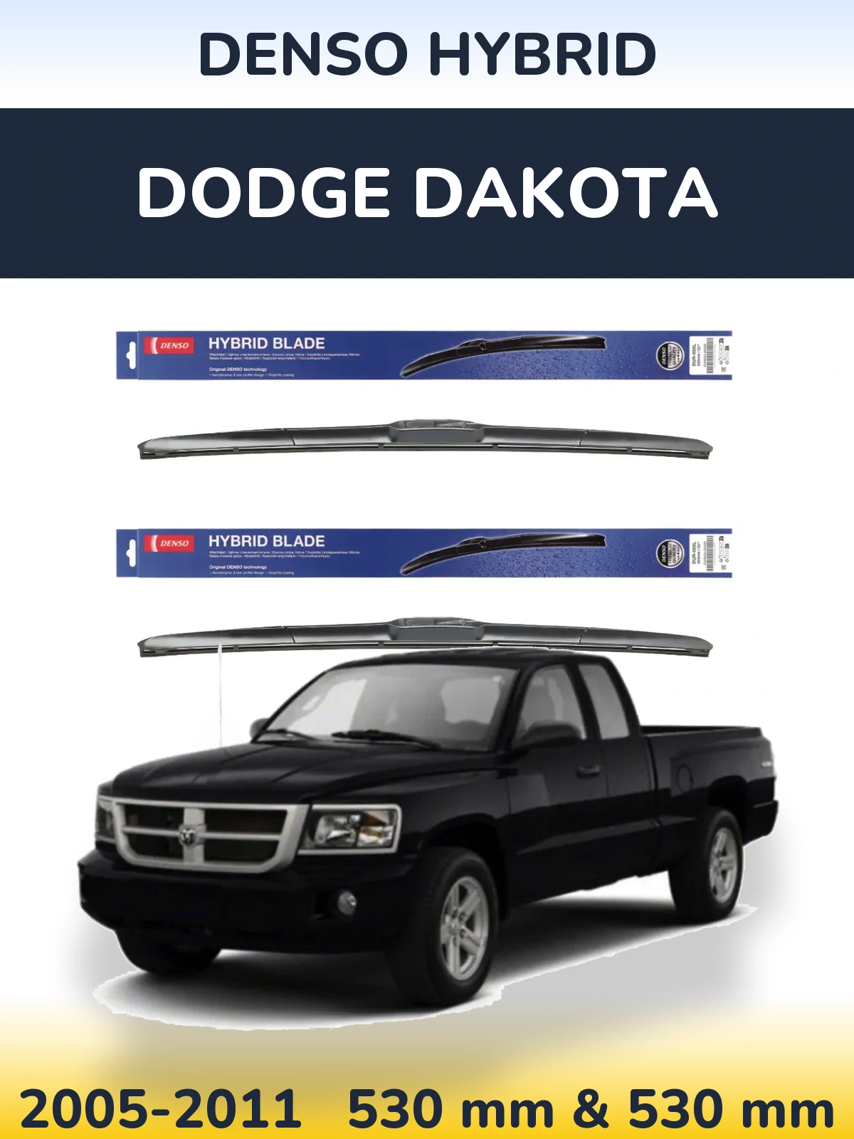 Torkarblad Denso Hybrid för Dodge Dakota