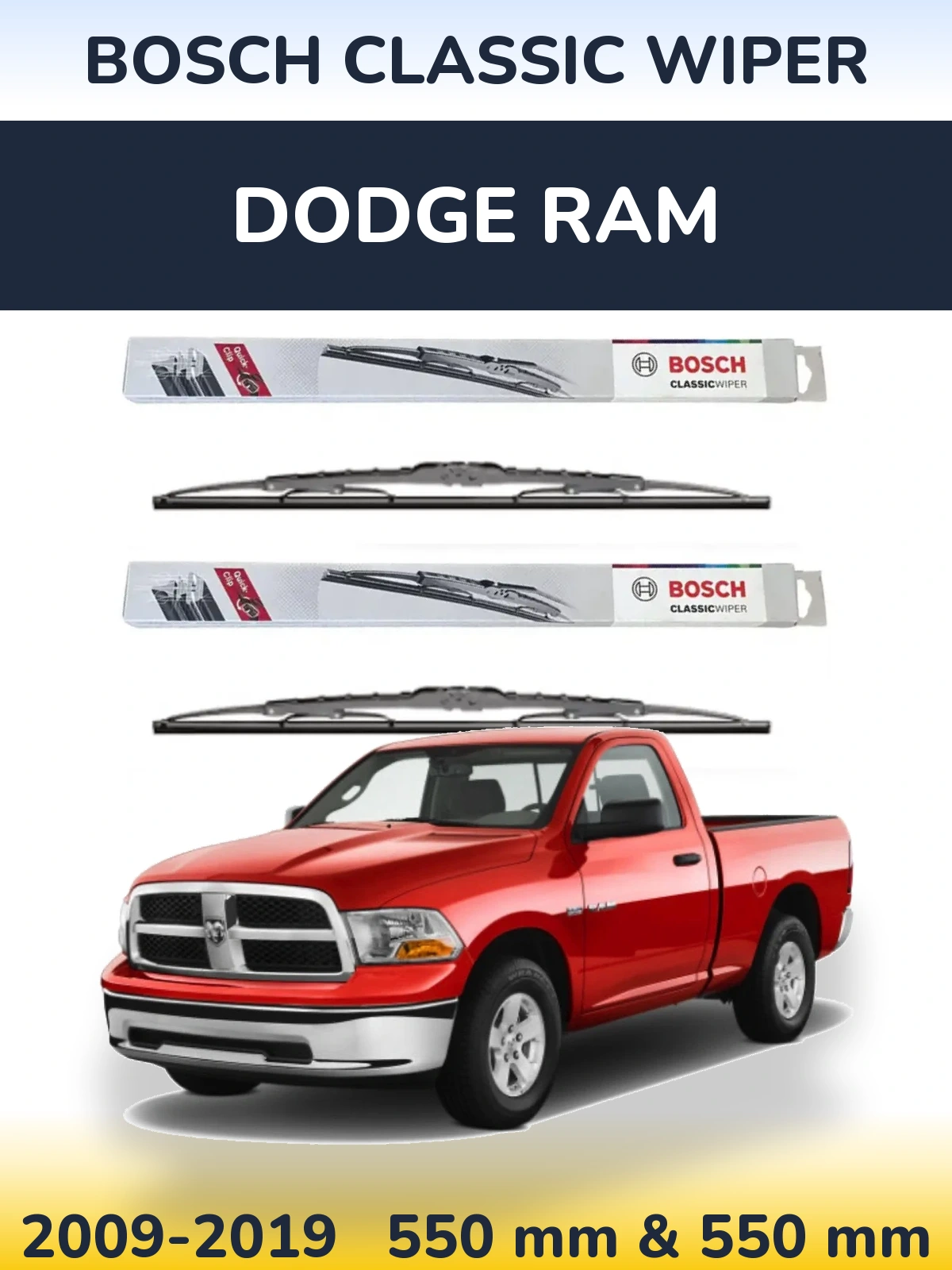 Torkarblad BOSCH Classic Wiper för Dodge RAM