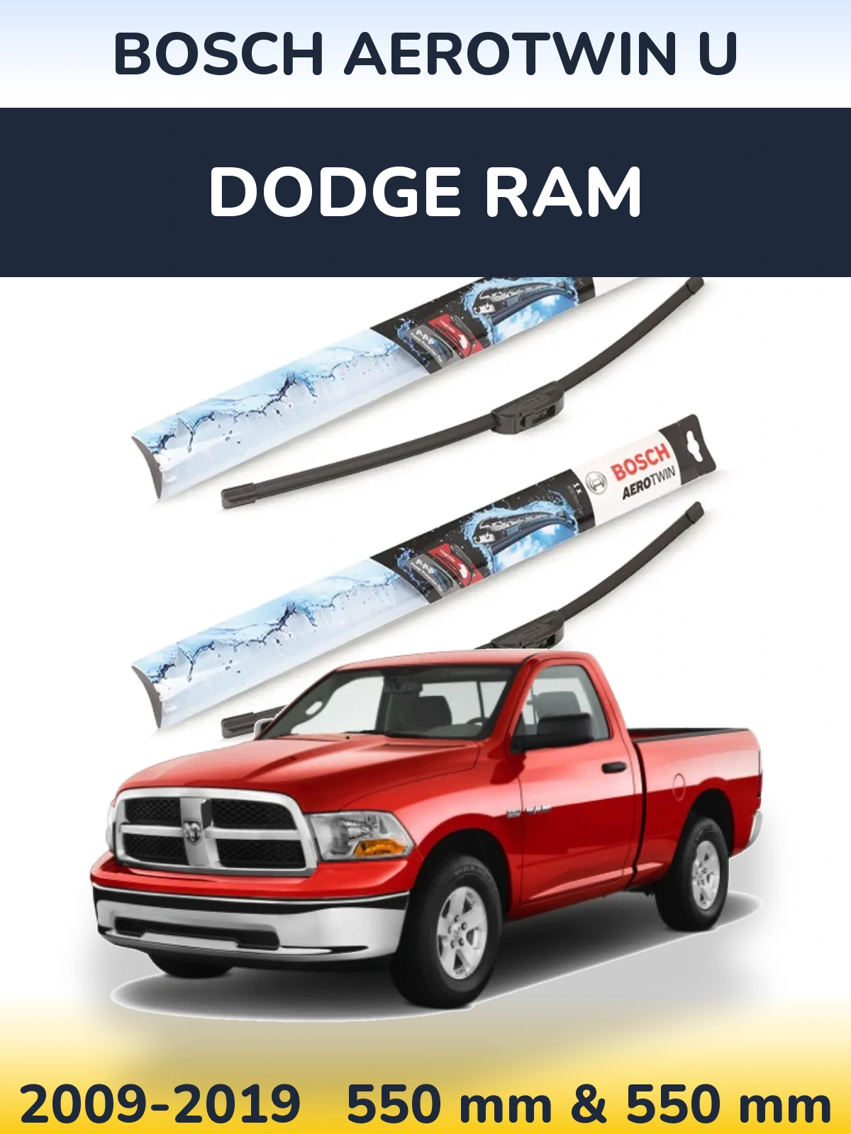 Torkarblad BOSCH AeroTwin U för Dodge RAM