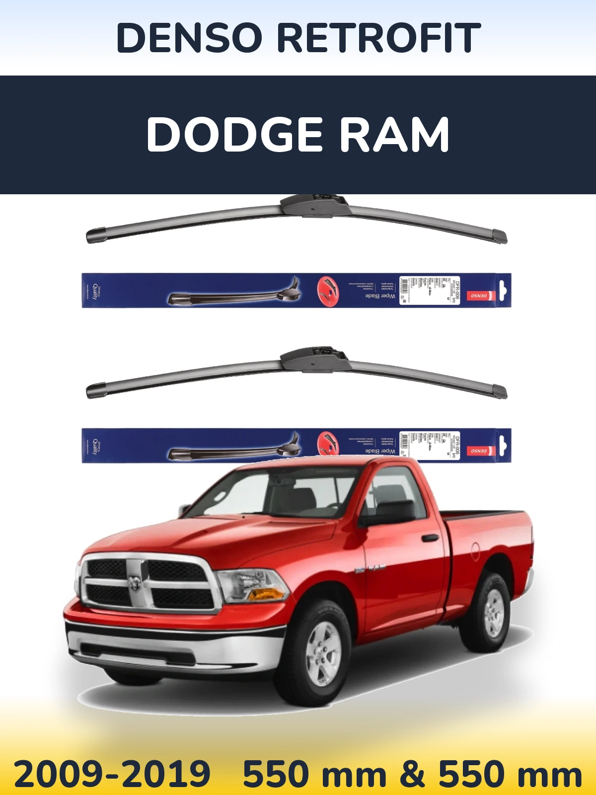 Torkarblad Denso Retrofit för Dodge RAM