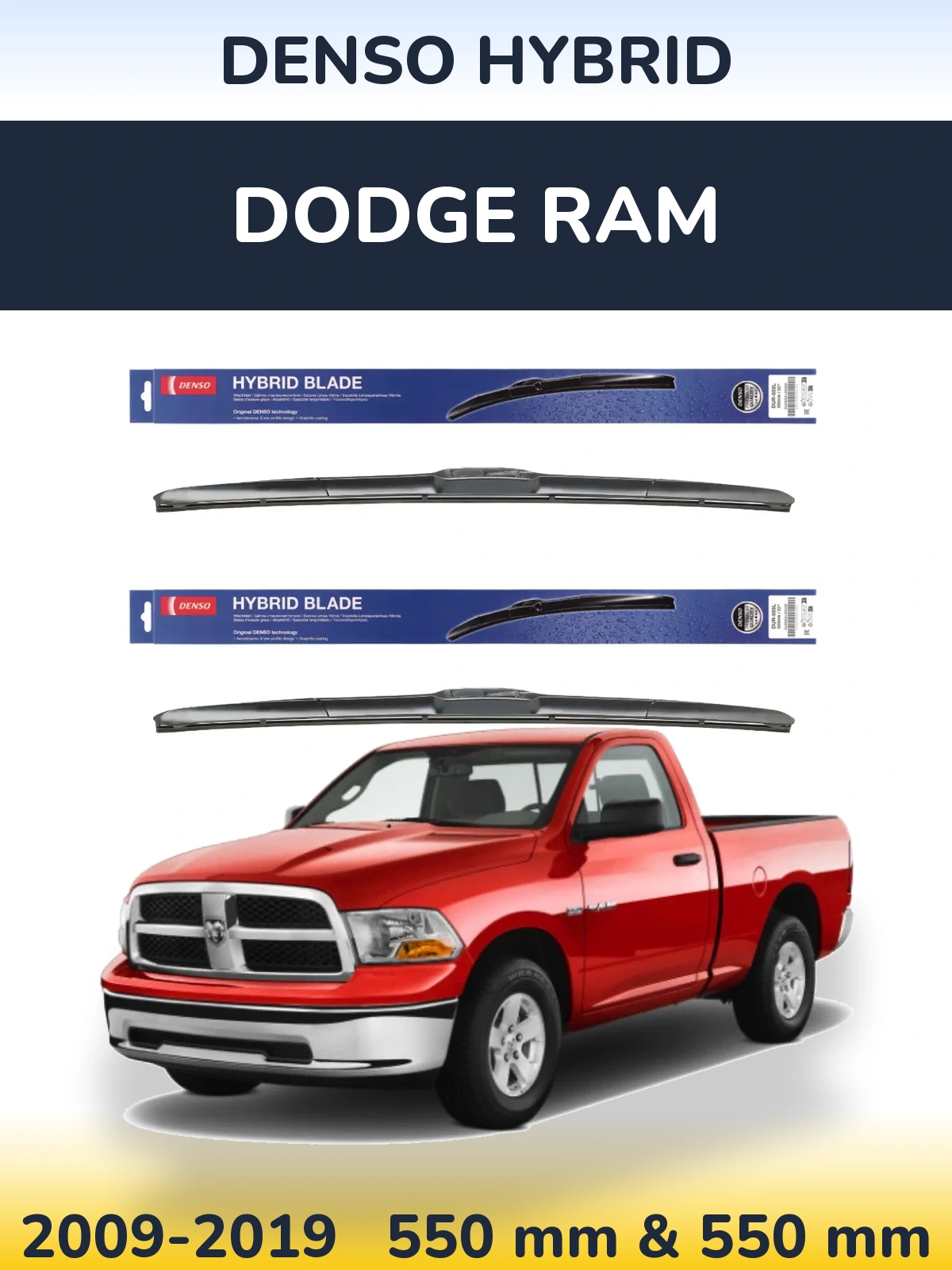 Torkarblad Denso Hybrid för Dodge RAM