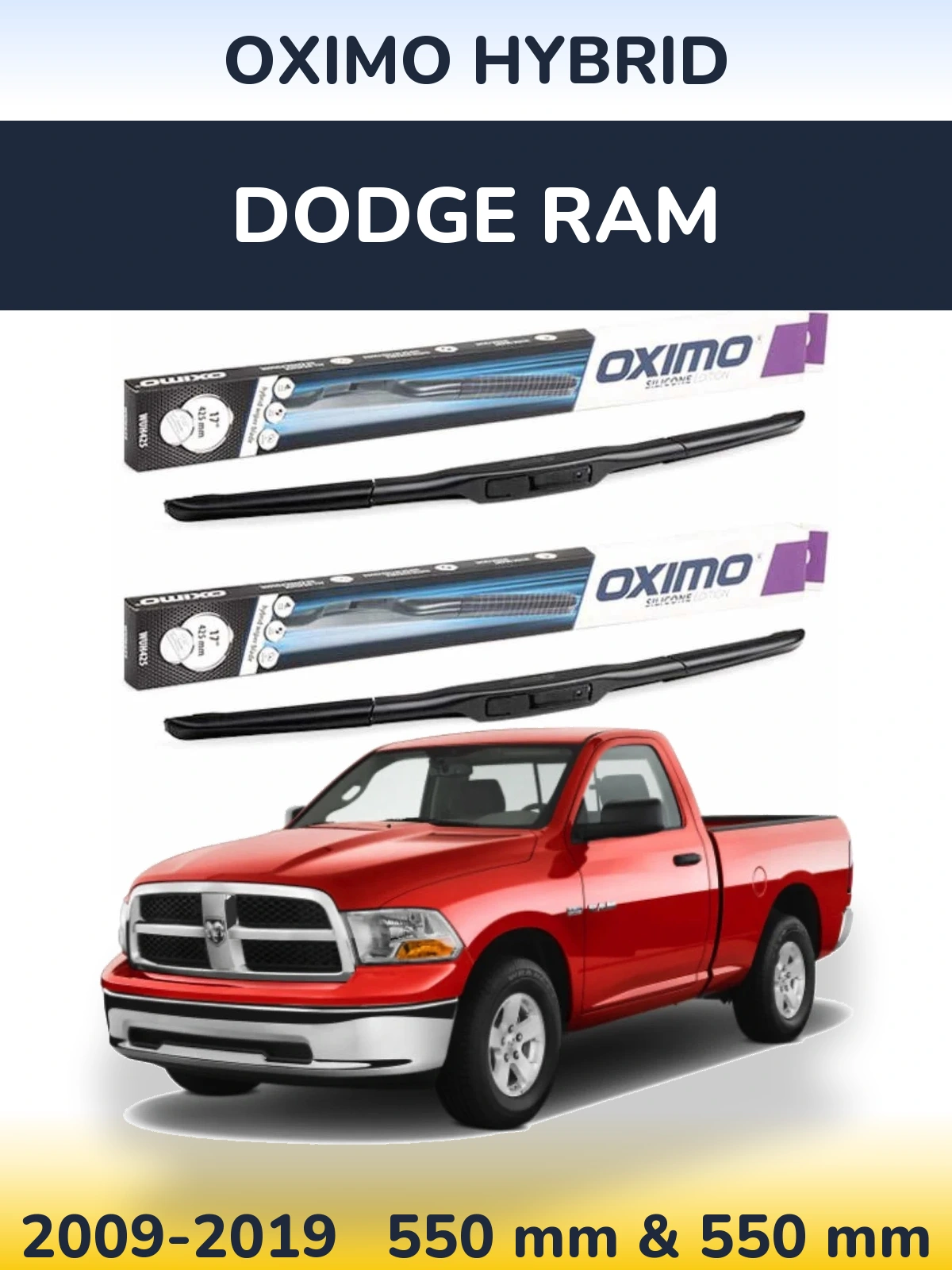 Torkarblad Oximo Hybrid för Dodge RAM