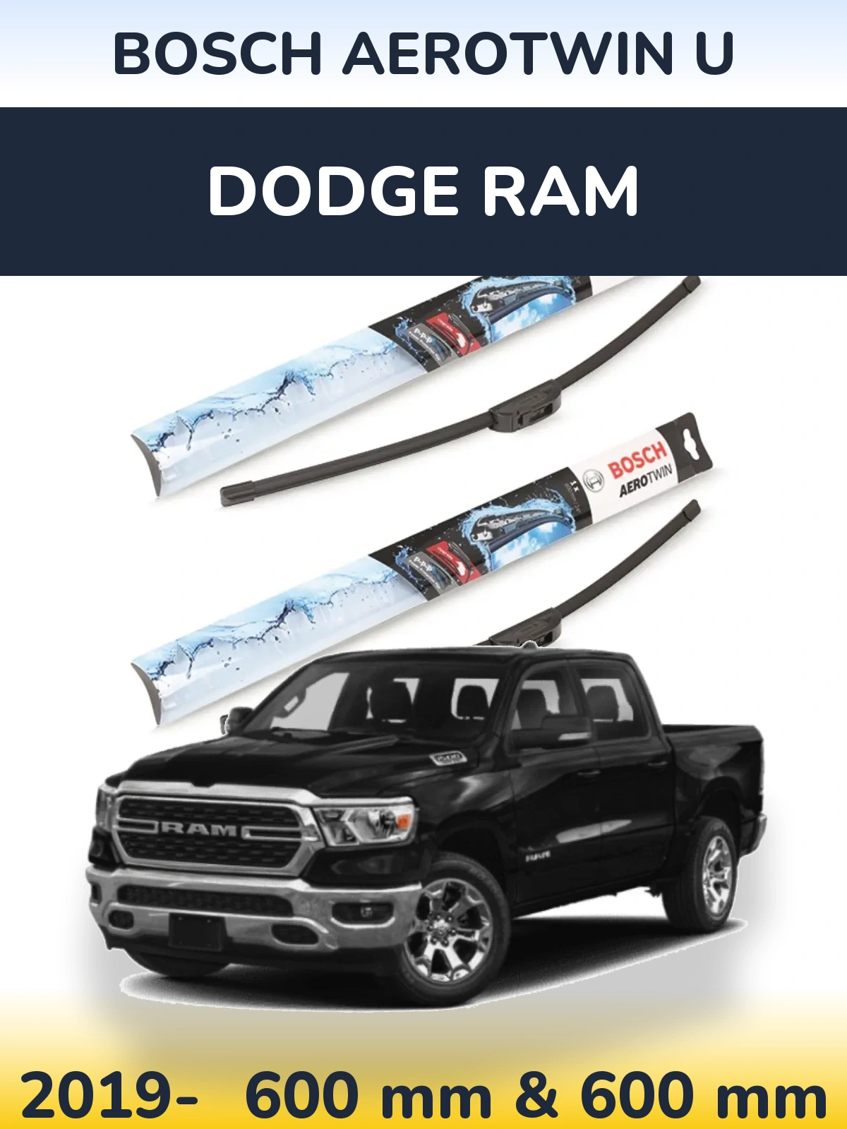 Torkarblad BOSCH AeroTwin U för Dodge RAM
