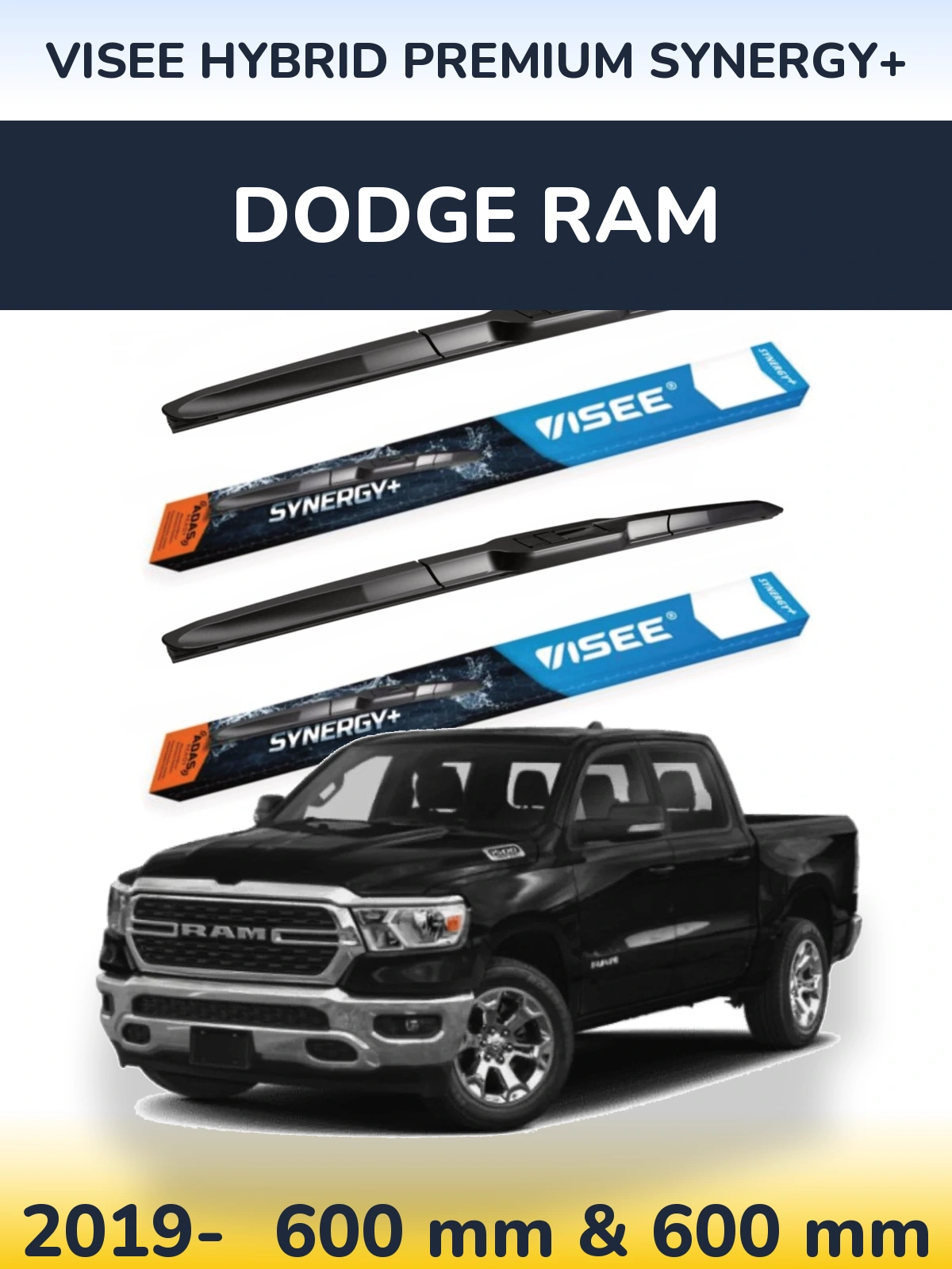 Torkarblad VISEE HYBRID PREMIUM SYNERGY+ för Dodge RAM