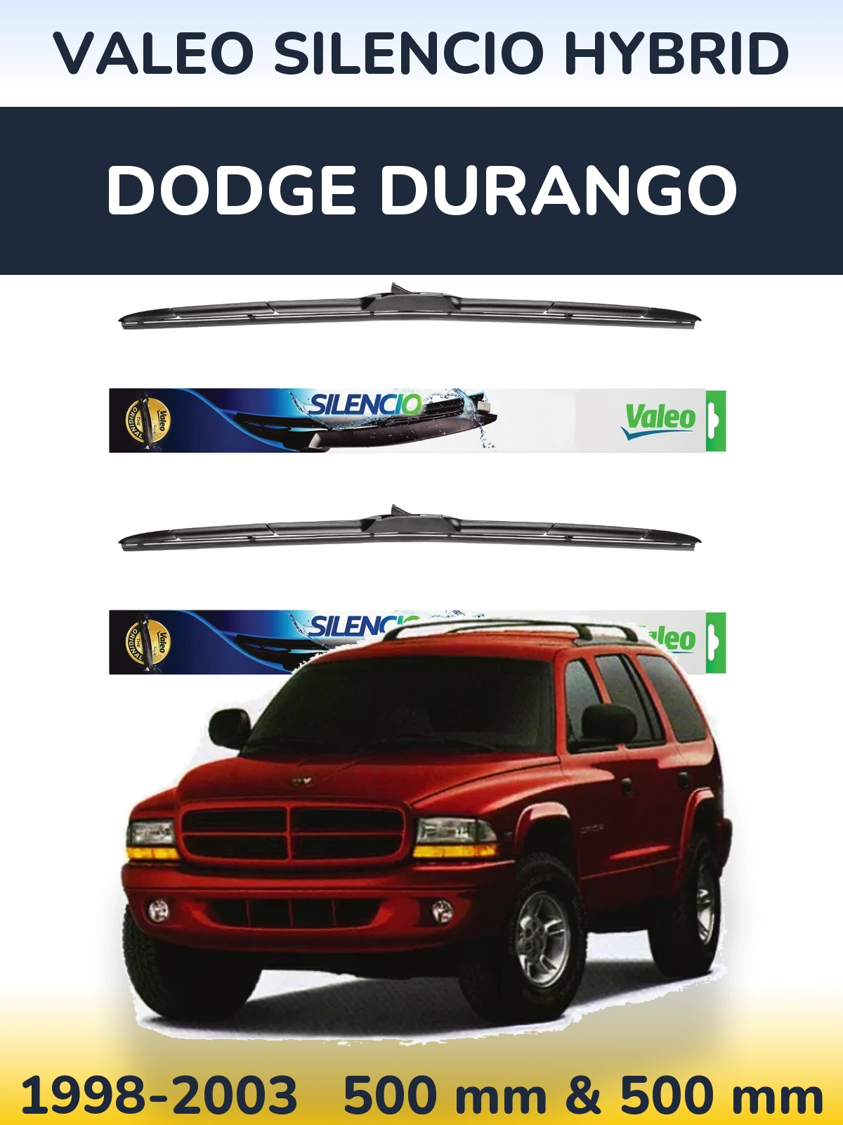Torkarblad Valeo Silencio Hybrid för Dodge Durango