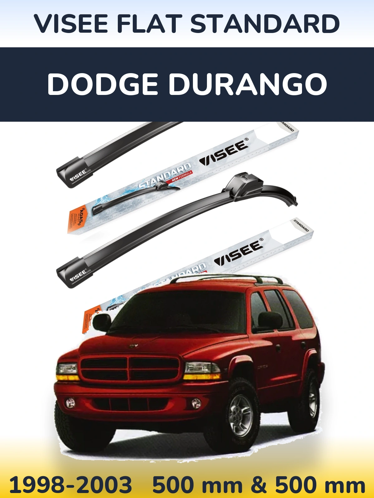 Torkarblad VISEE FLAT STANDARD för Dodge Durango