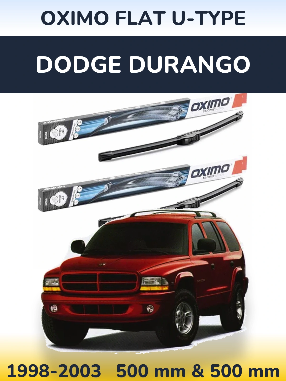 Torkarblad Oximo Flat U-type för Dodge Durango
