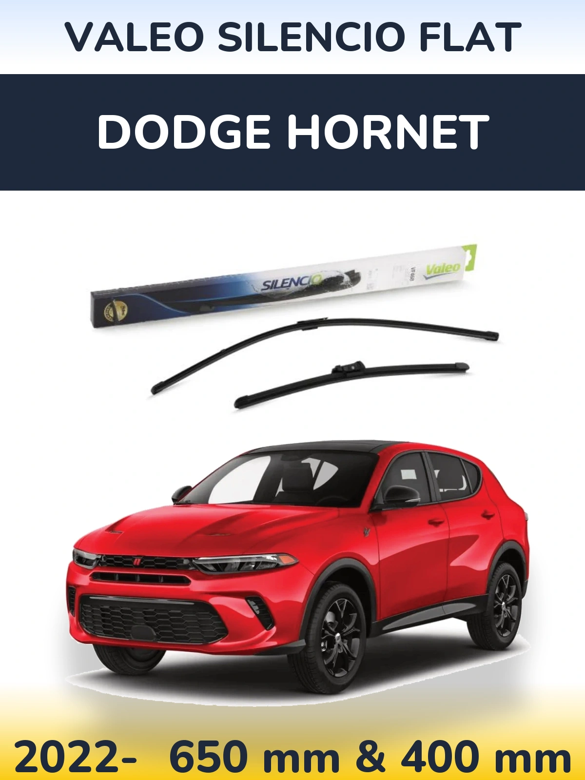 Torkarblad Valeo Silencio Flat för Dodge Hornet