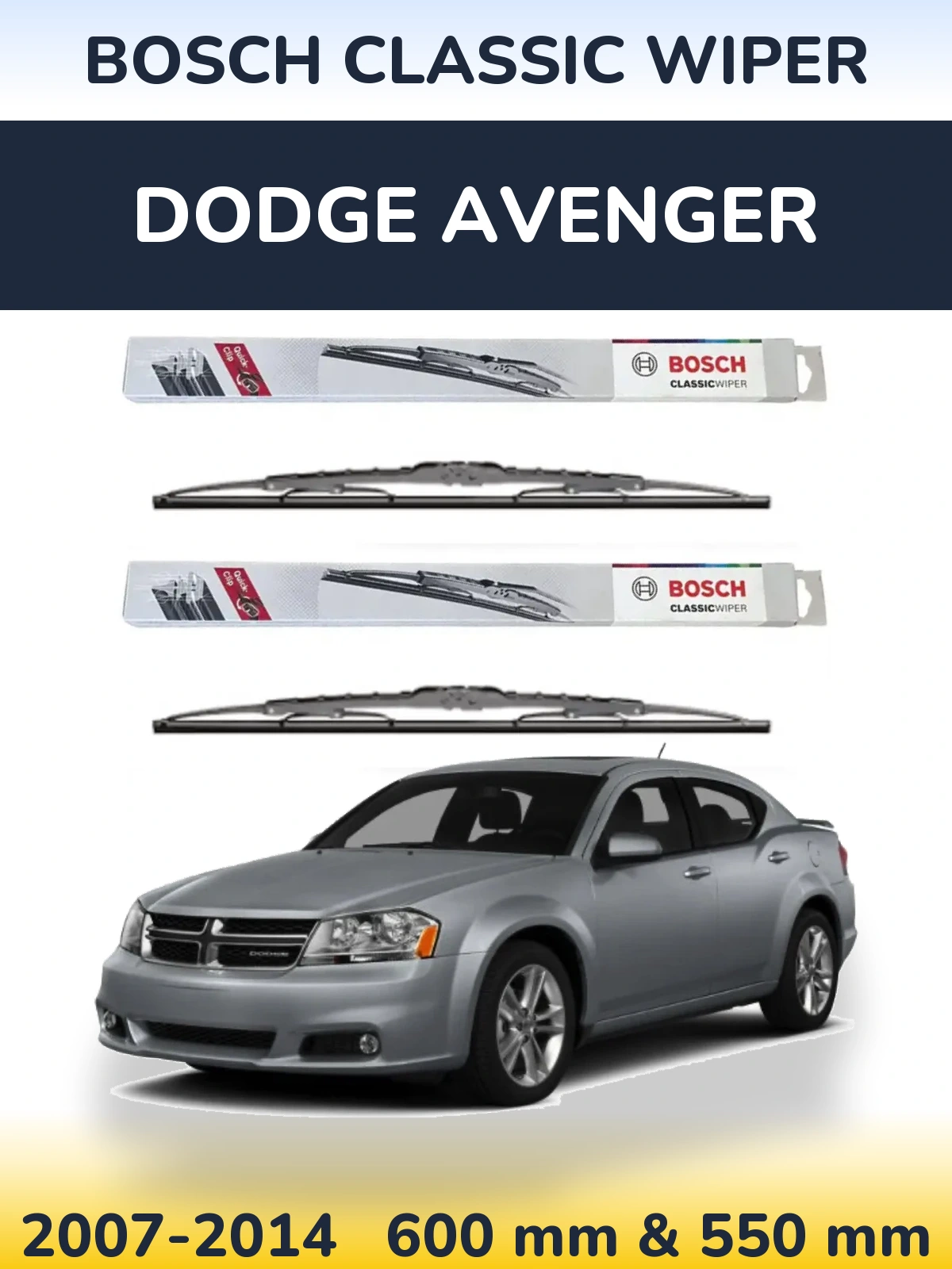 Torkarblad BOSCH Classic Wiper för Dodge Avenger