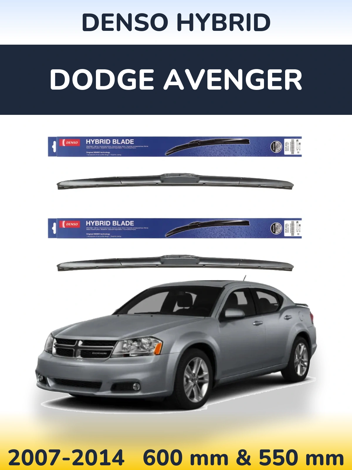 Torkarblad Denso Hybrid för Dodge Avenger