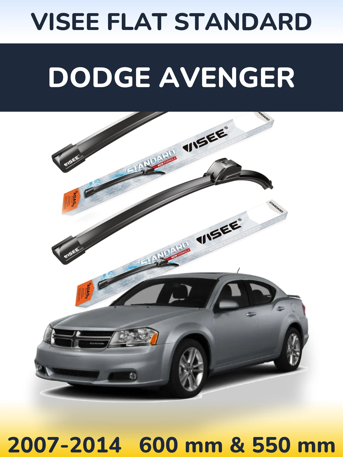 Torkarblad VISEE FLAT STANDARD för Dodge Avenger