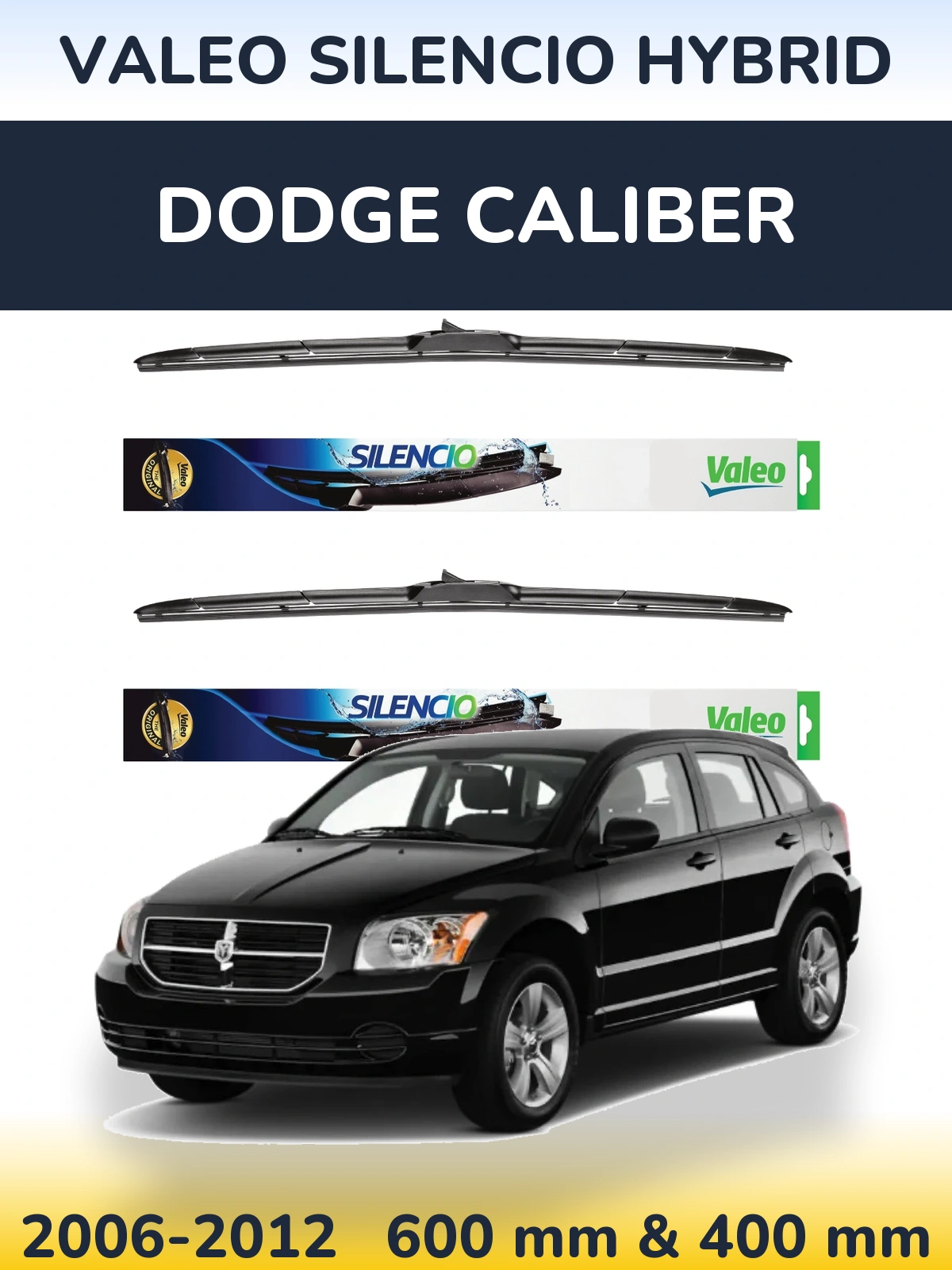 Torkarblad Valeo Silencio Hybrid för Dodge Caliber