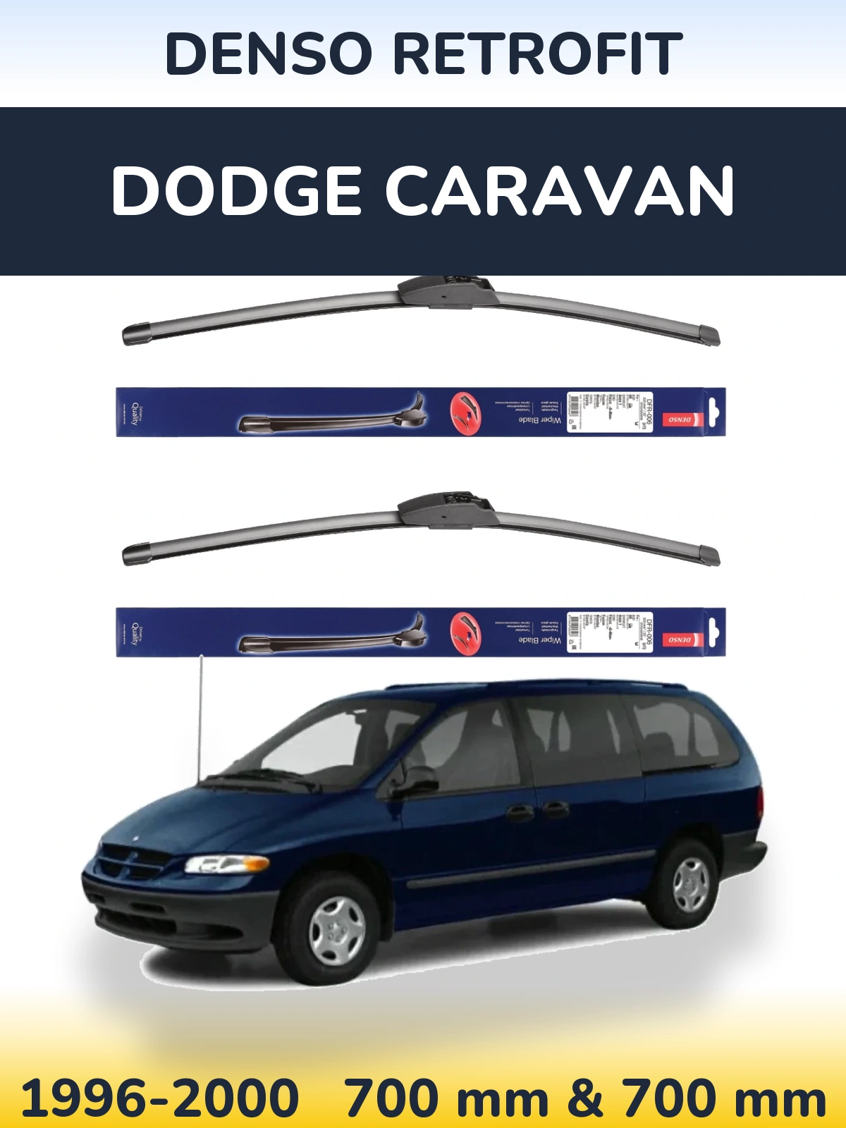 Torkarblad Denso Retrofit för Dodge Caravan