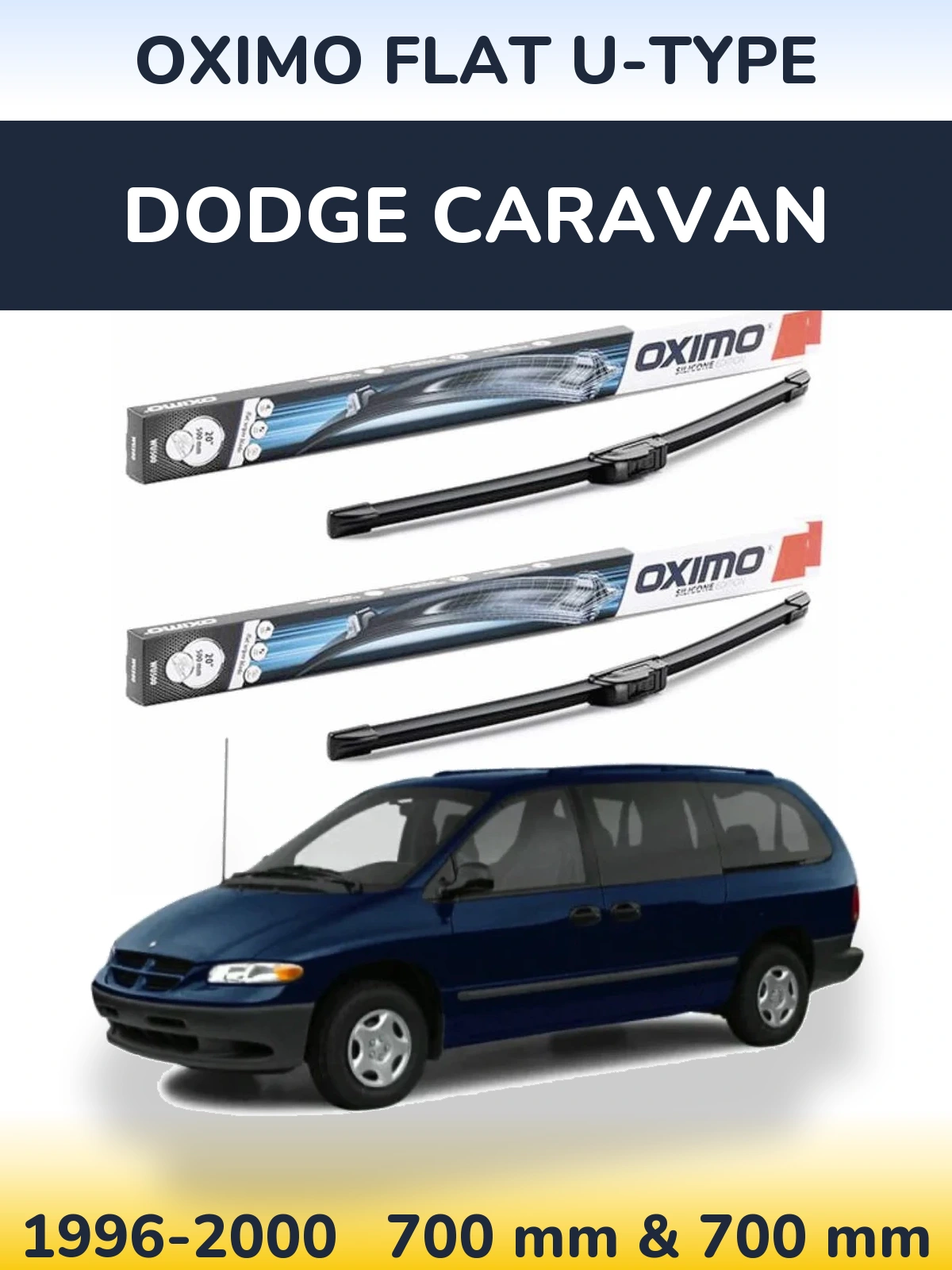 Torkarblad Oximo Flat U-type för Dodge Caravan