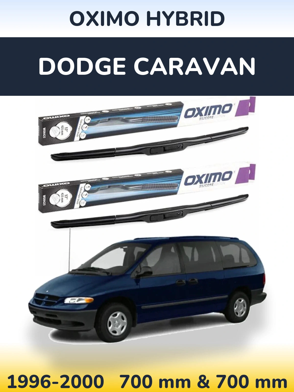 Torkarblad Oximo Hybrid för Dodge Caravan