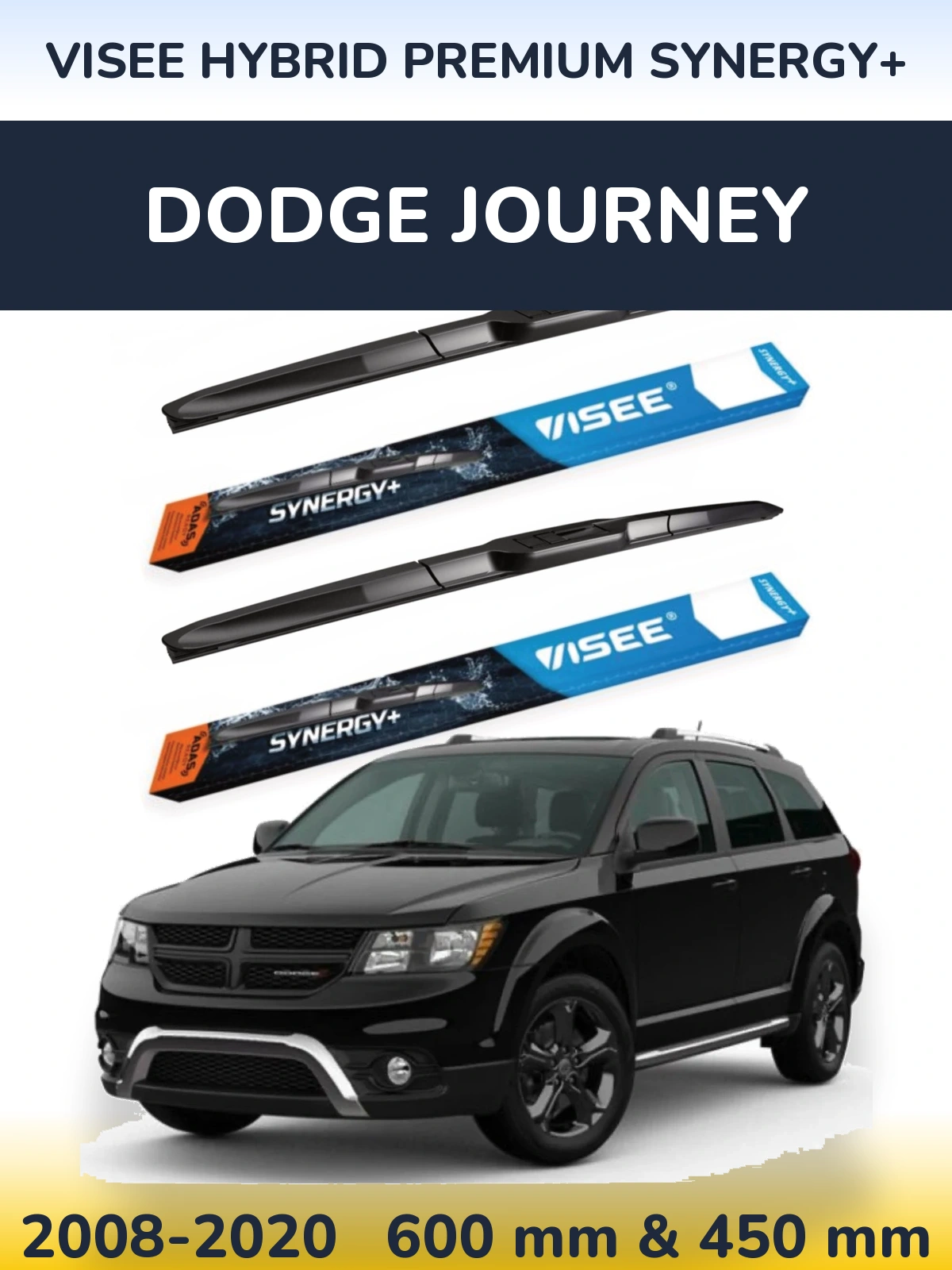 Torkarblad VISEE HYBRID PREMIUM SYNERGY+ för Dodge Journey