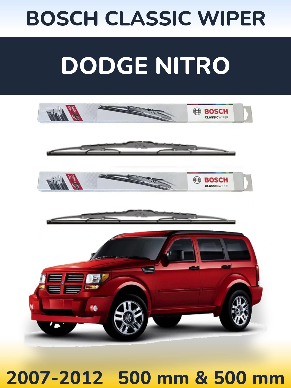 Torkarblad BOSCH Classic Wiper för Dodge Nitro