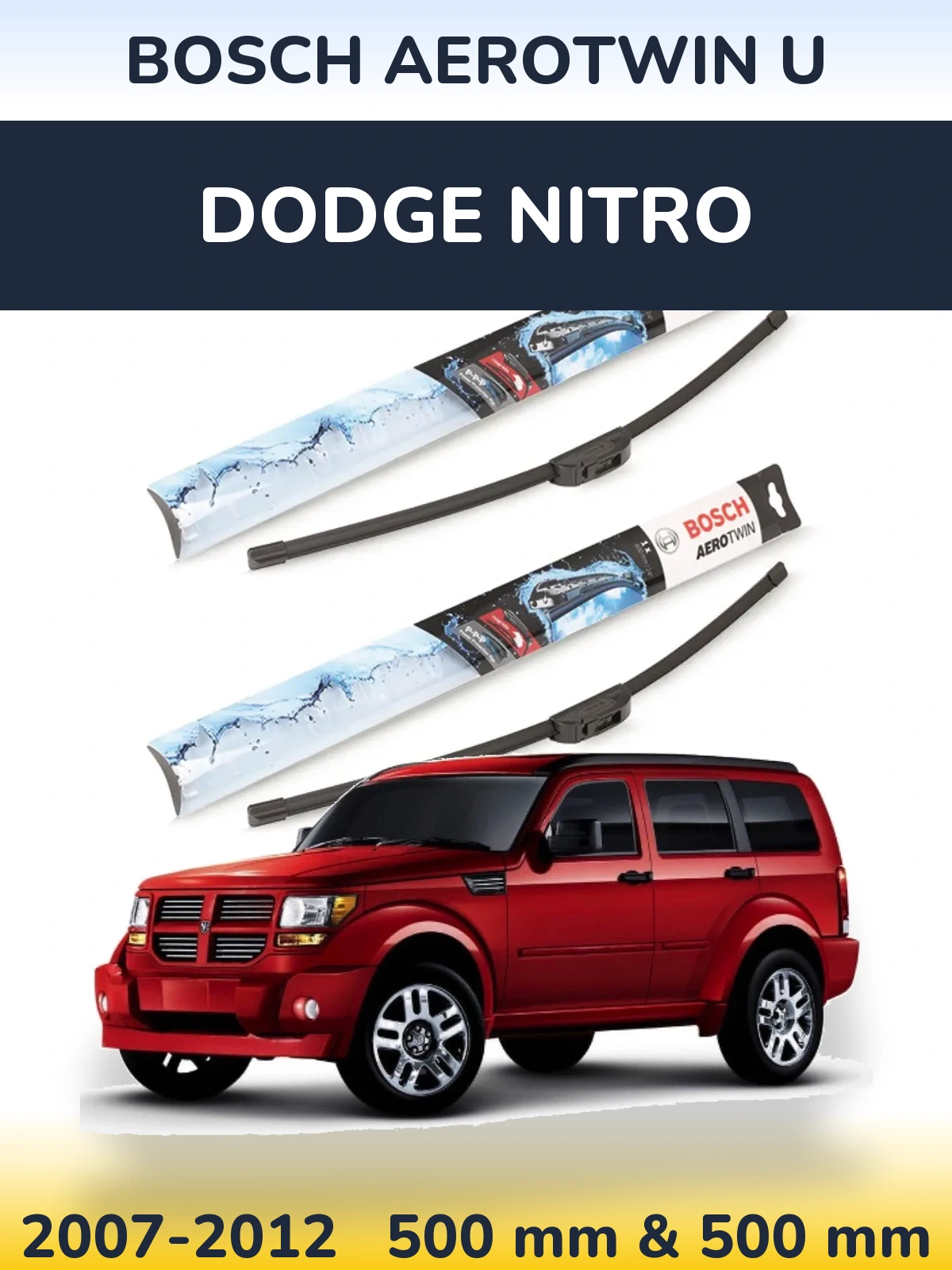 Torkarblad BOSCH AeroTwin U för Dodge Nitro